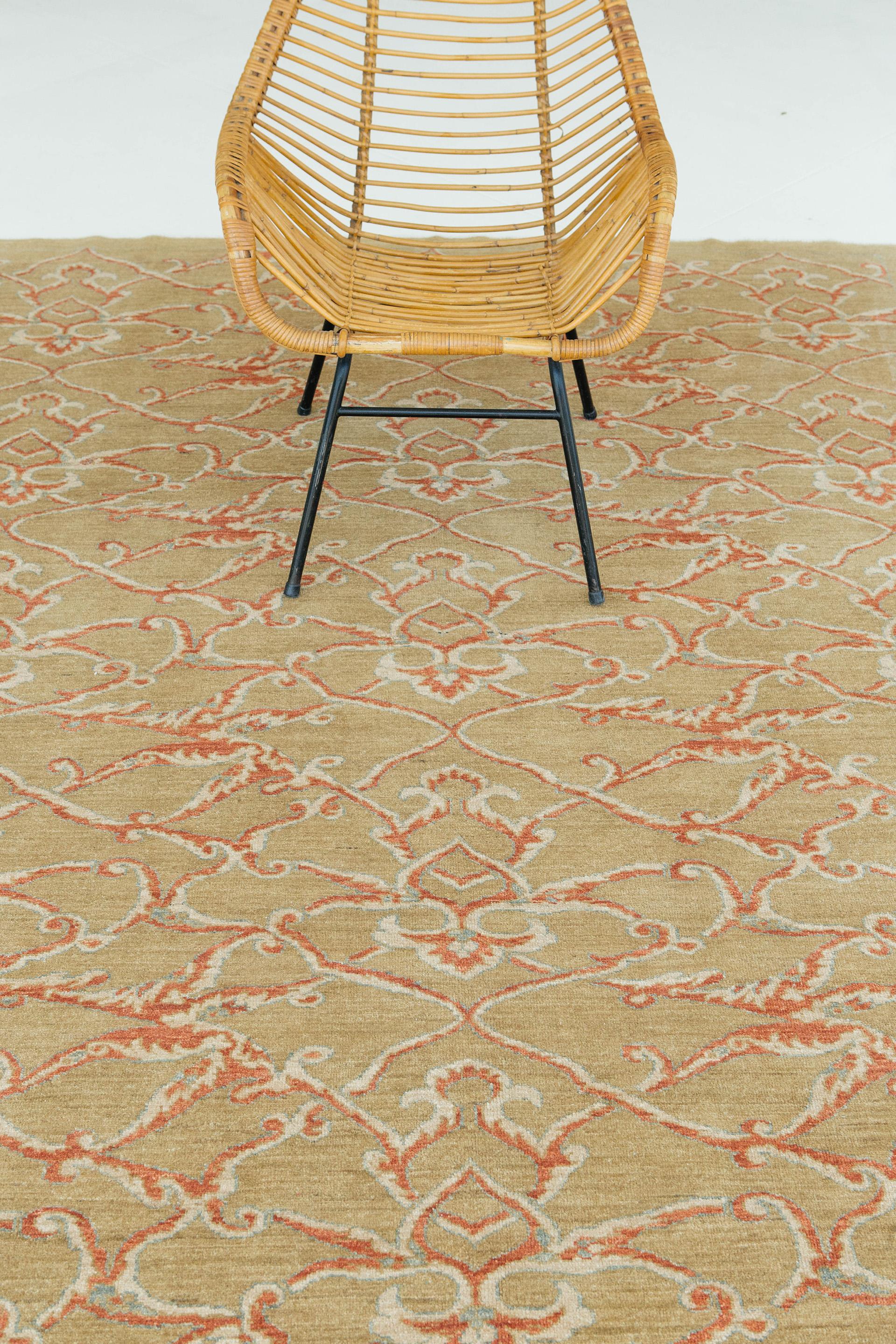 Hand-Knotted Natural Dye Divine Collection Rug D5100 For Sale