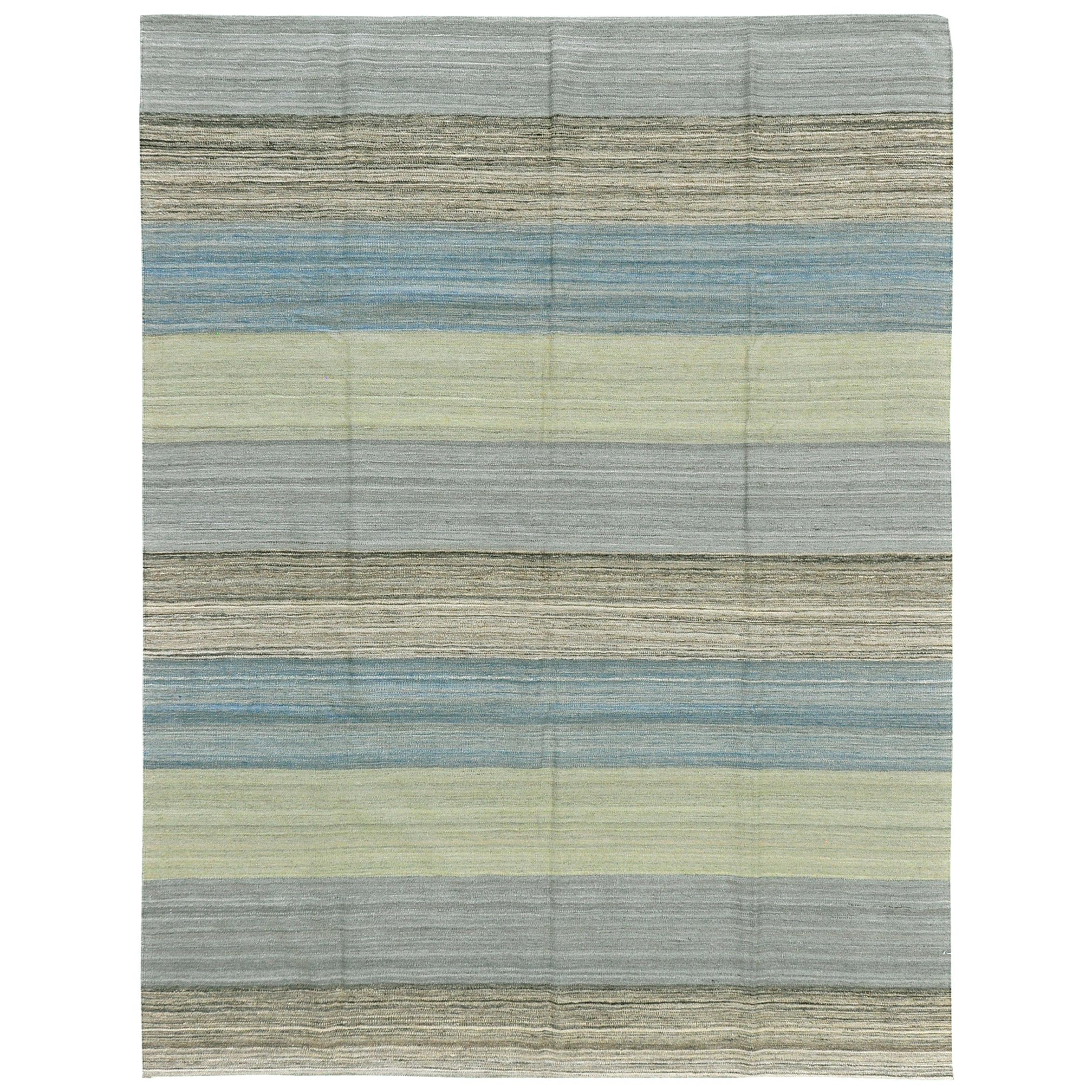 Natural Dye Flat-Weave Kilim Puro Collection For Sale