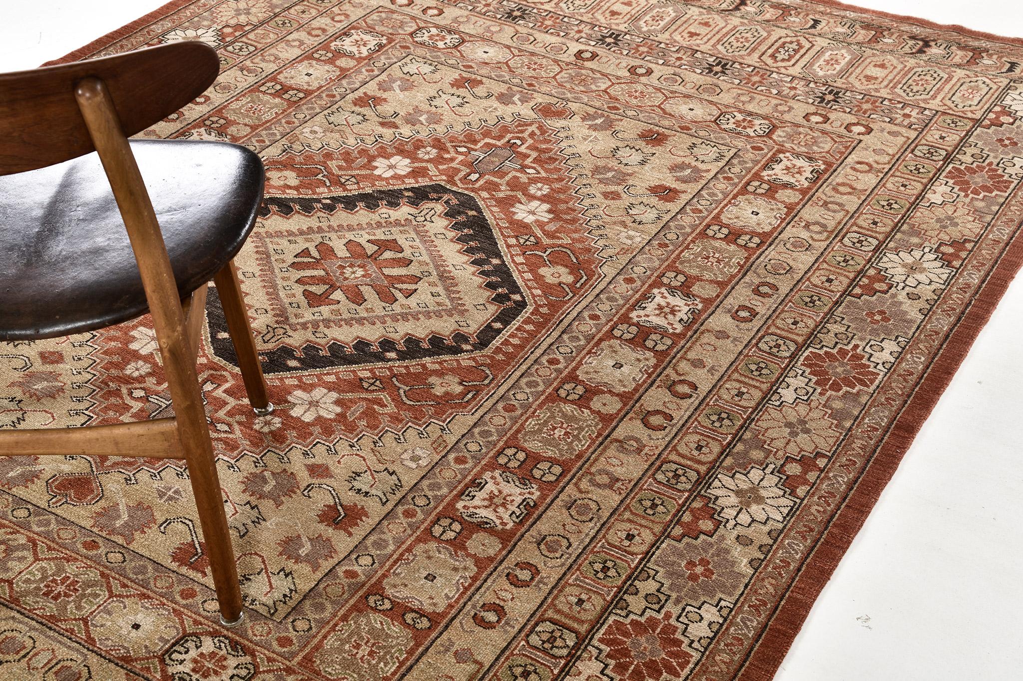Hand-Knotted Natural Dye Gashgai Style Rug Bliss Collection For Sale