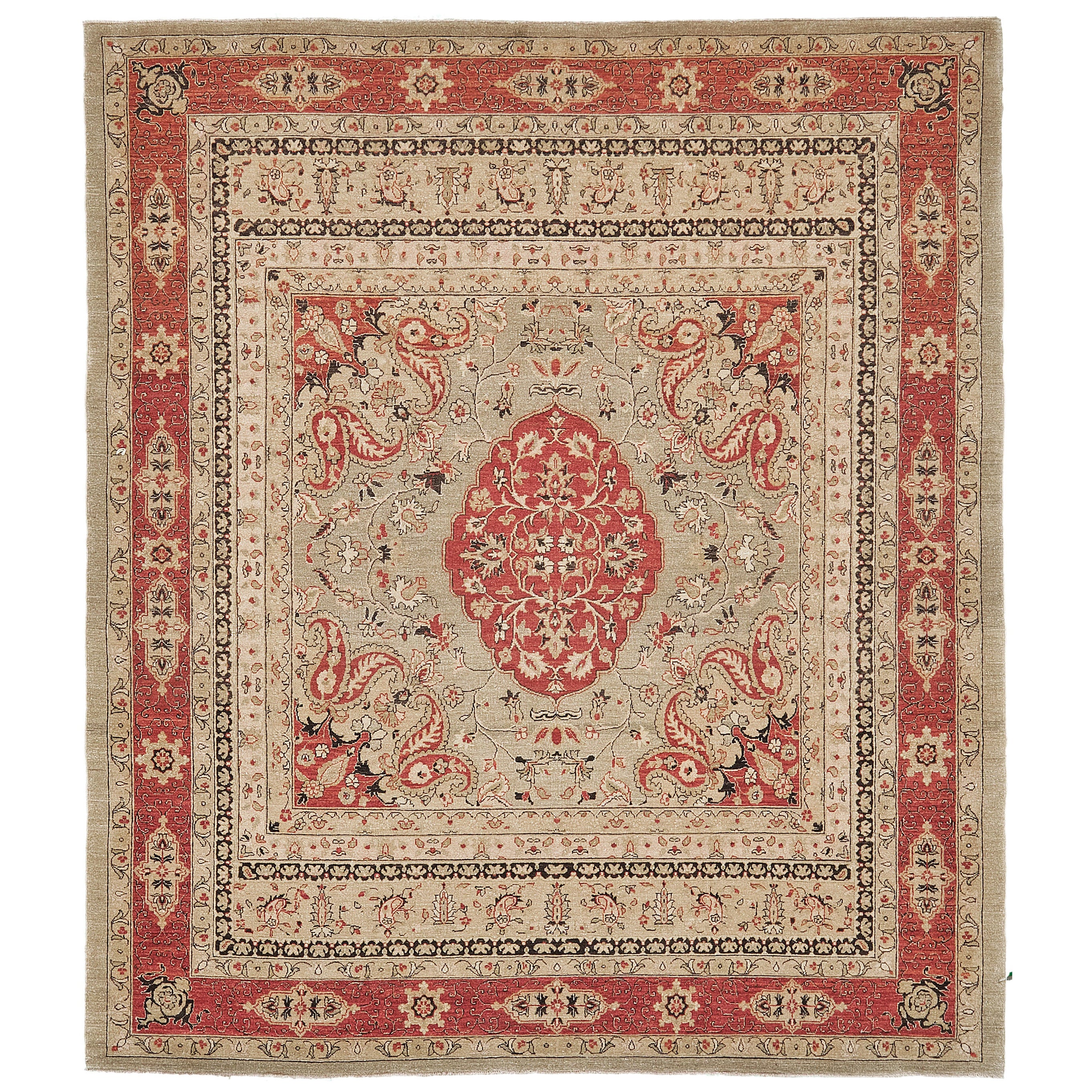 Kashan Mohtasham Design-Teppich mit natürlichem Farbstoff D5001 Kabel im Angebot