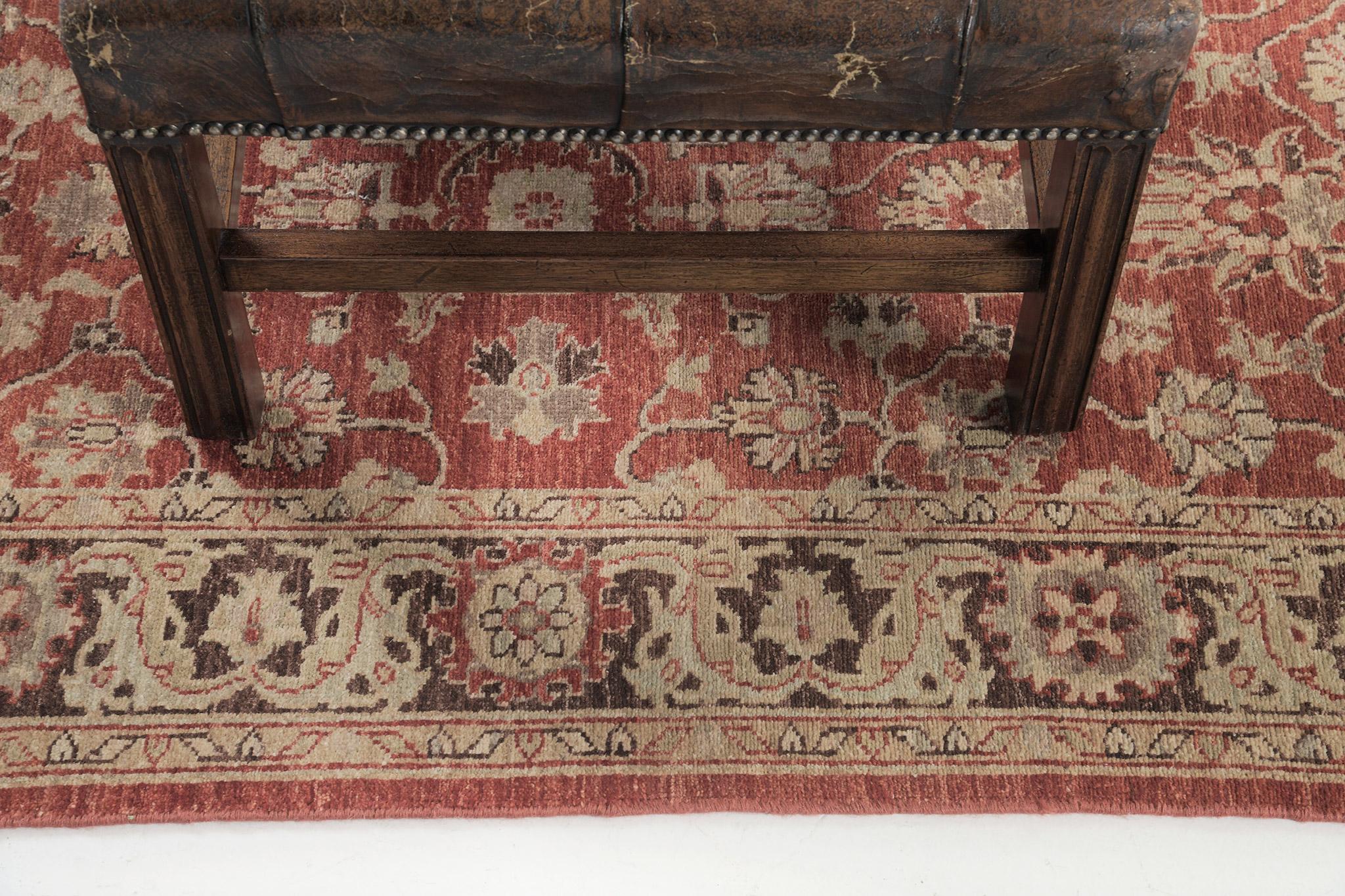 Tapis à motif Mahal teinté naturel Divine Collection D5049 Neuf - En vente à WEST HOLLYWOOD, CA
