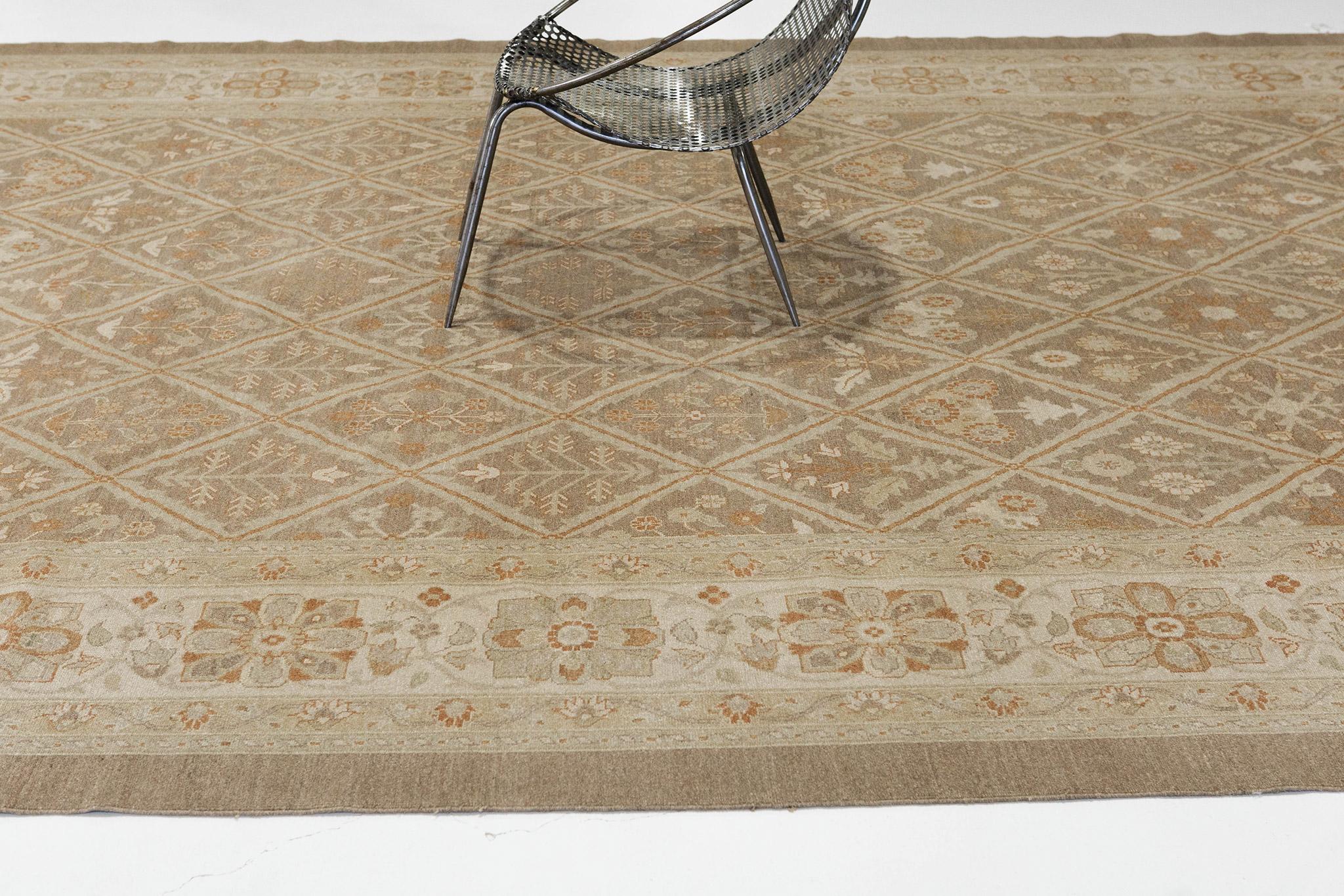 Tapis Mahal Panel Design Revive en teinture naturelle Neuf - En vente à WEST HOLLYWOOD, CA