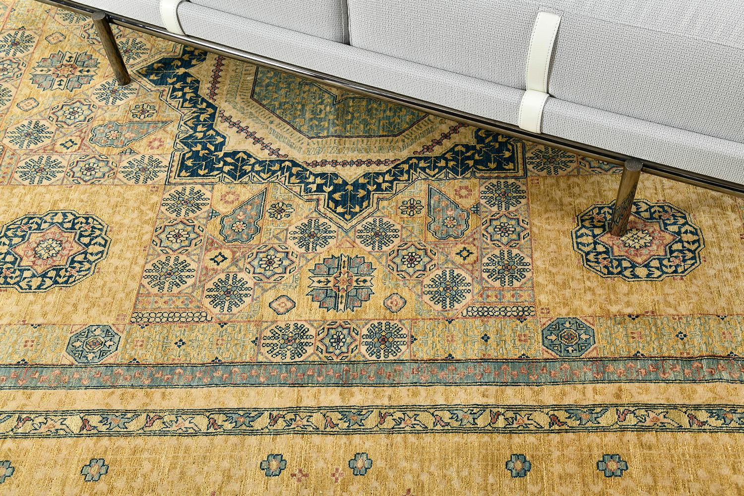 Contemporary Natural Dye Mamluk Design Rug Fable Collection For Sale