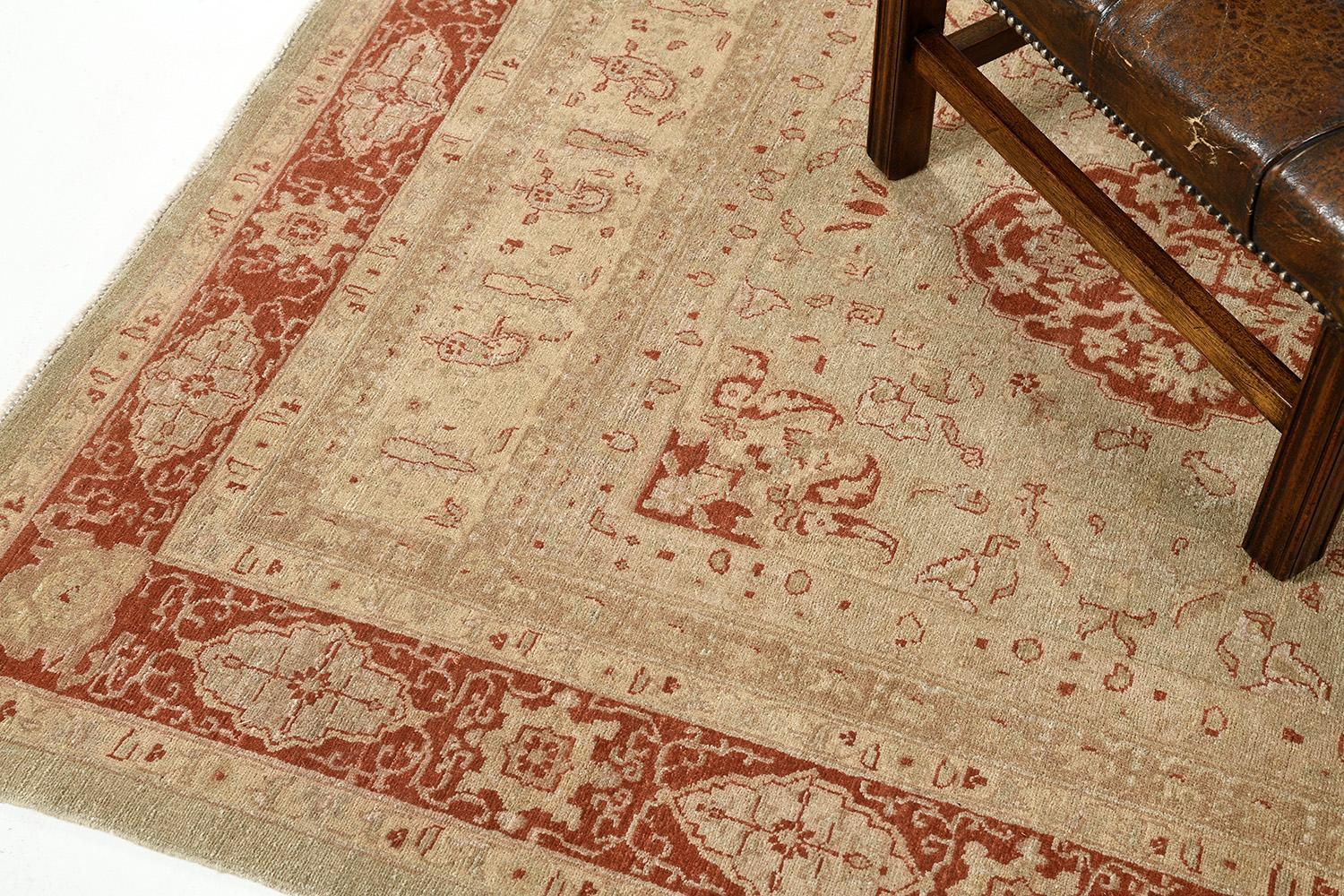 Contemporary Natural Dye Mohtasham Revival Rug For Sale