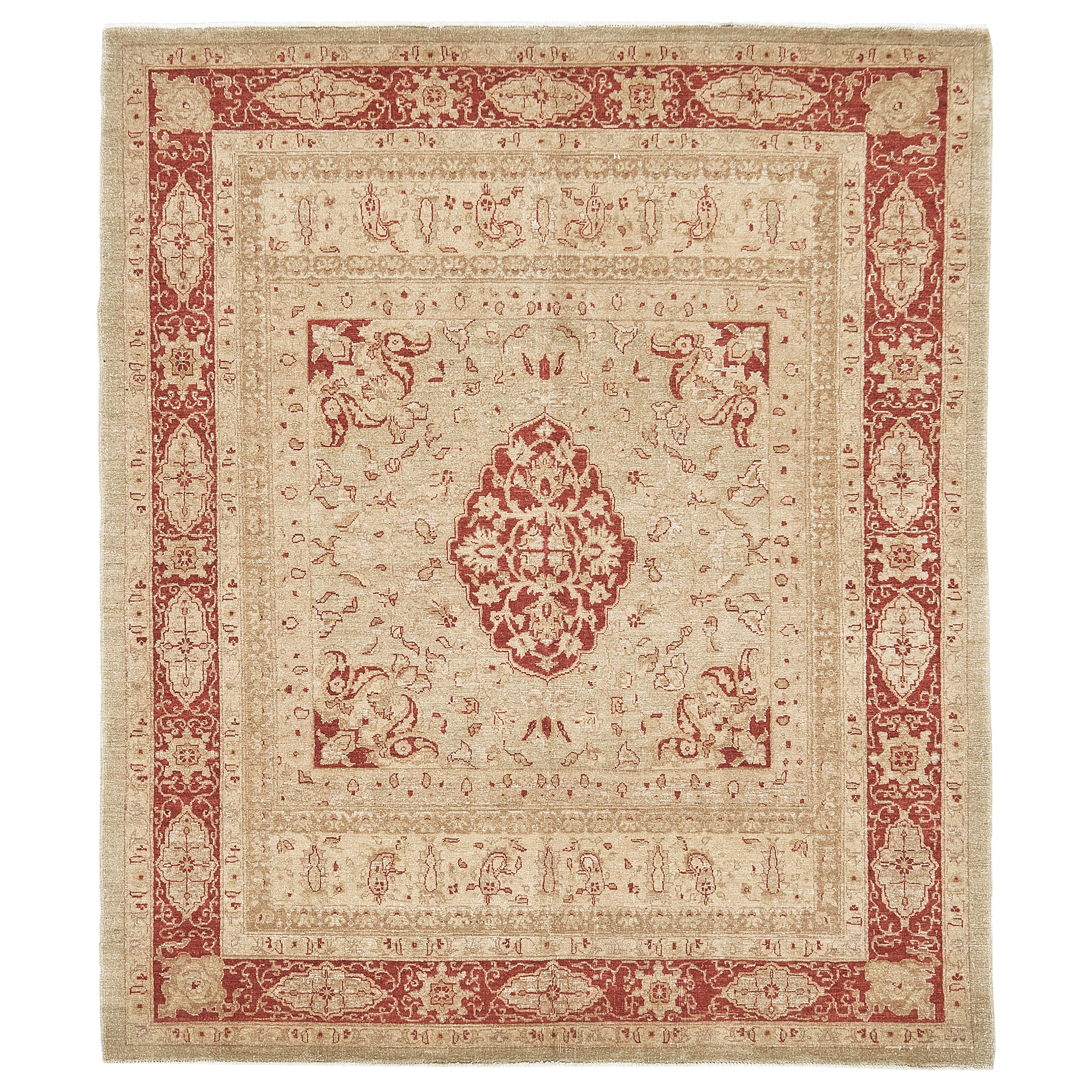 Naturfarbener Mohtasham Revive-Teppich
