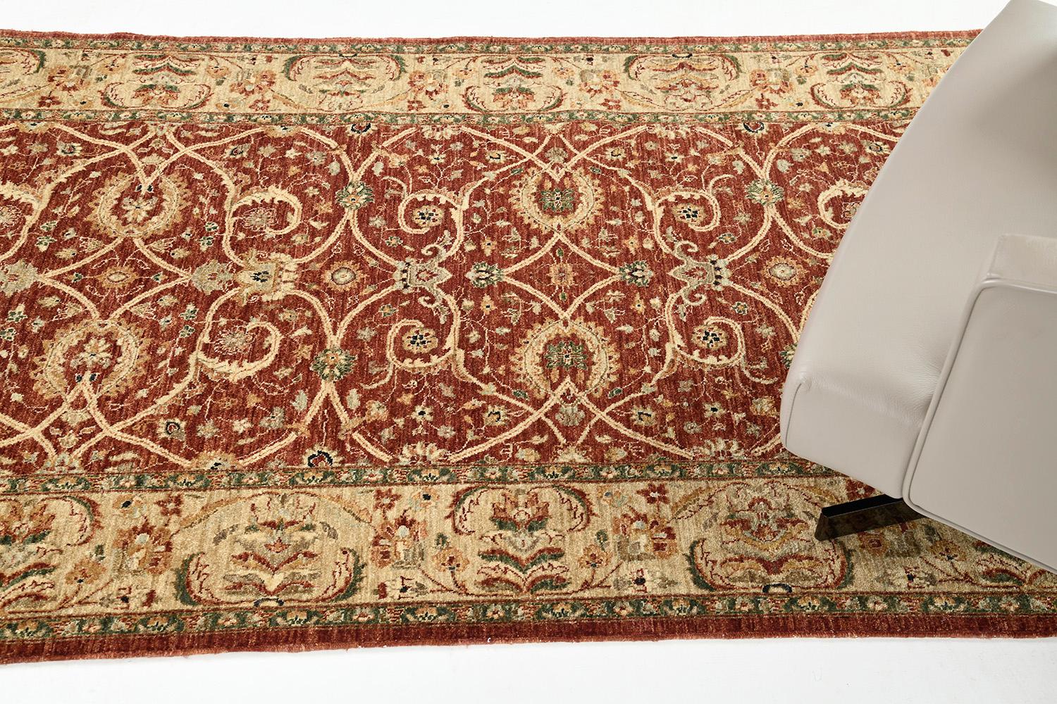 Contemporary Natural Dye Ottoman Runner For Sale