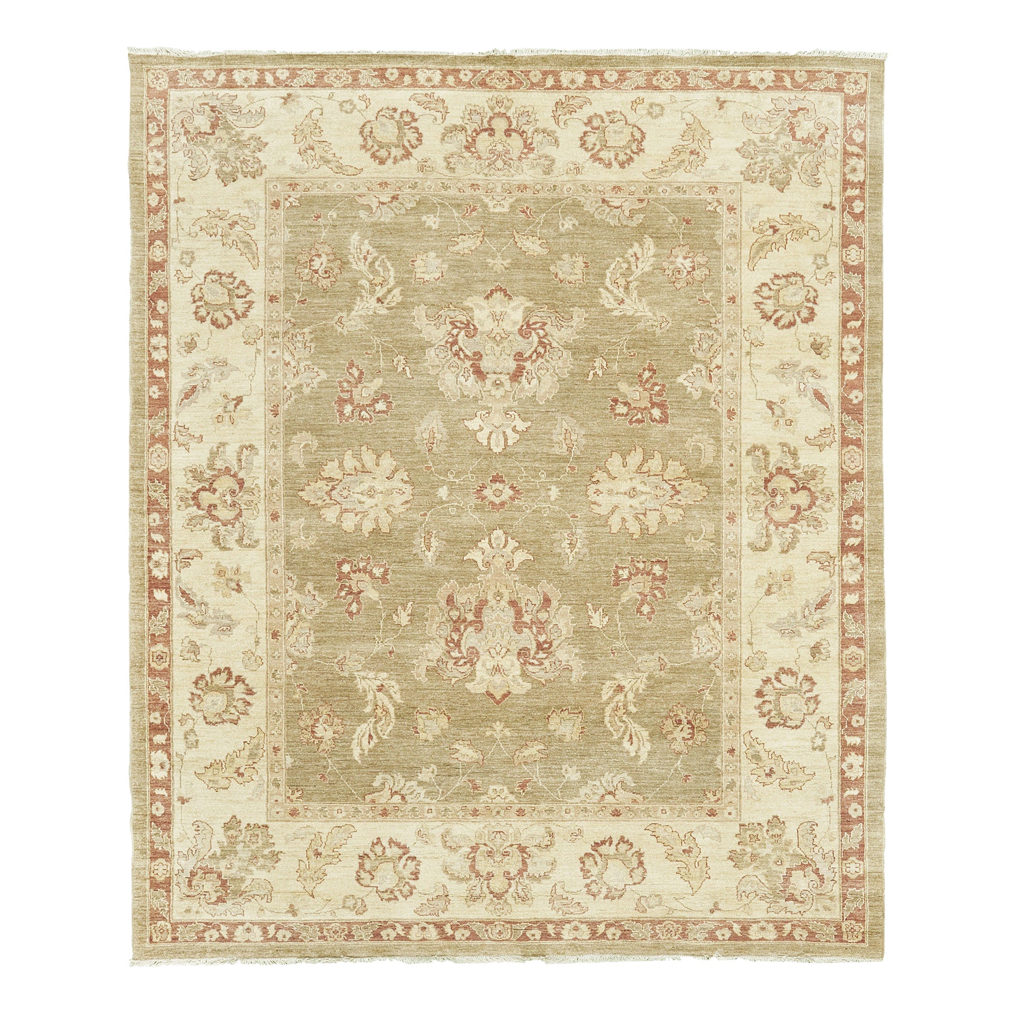 Tapis néo-gothique Oushak teinté naturel