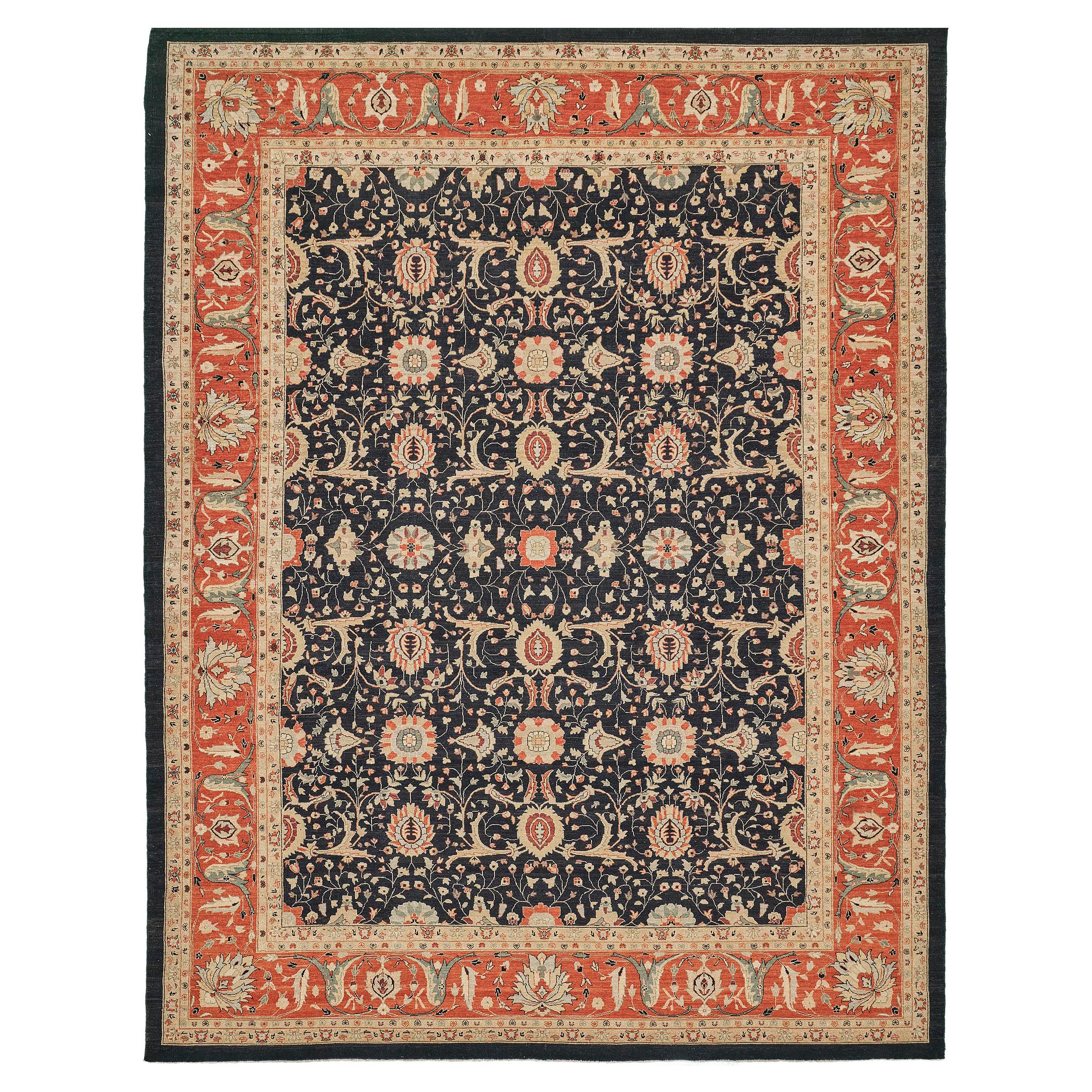 Natural Dye Sarouk Farahan Rug