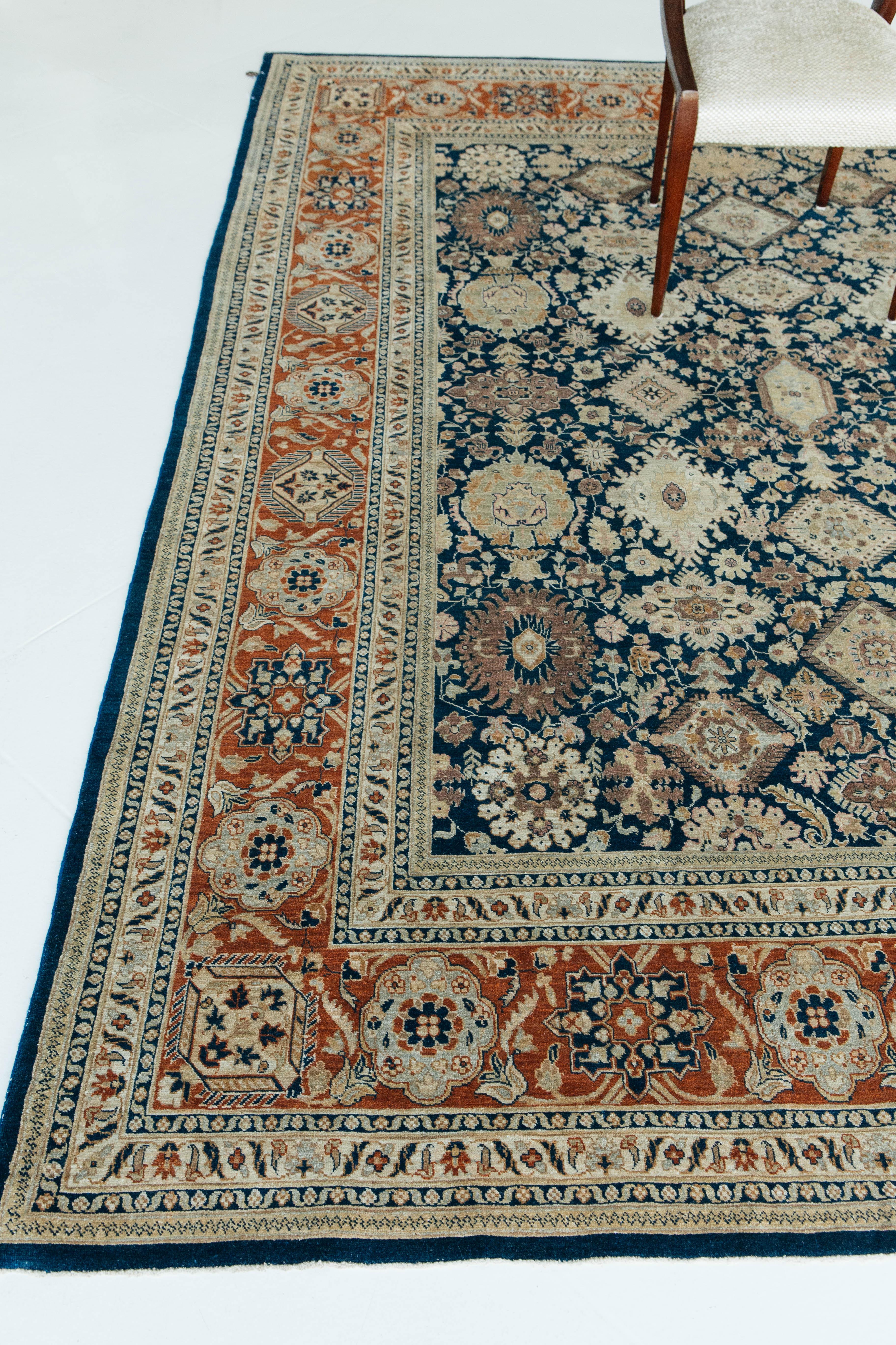 Tappeto in stile Sarouk Farahan con tintura naturale in vendita 4