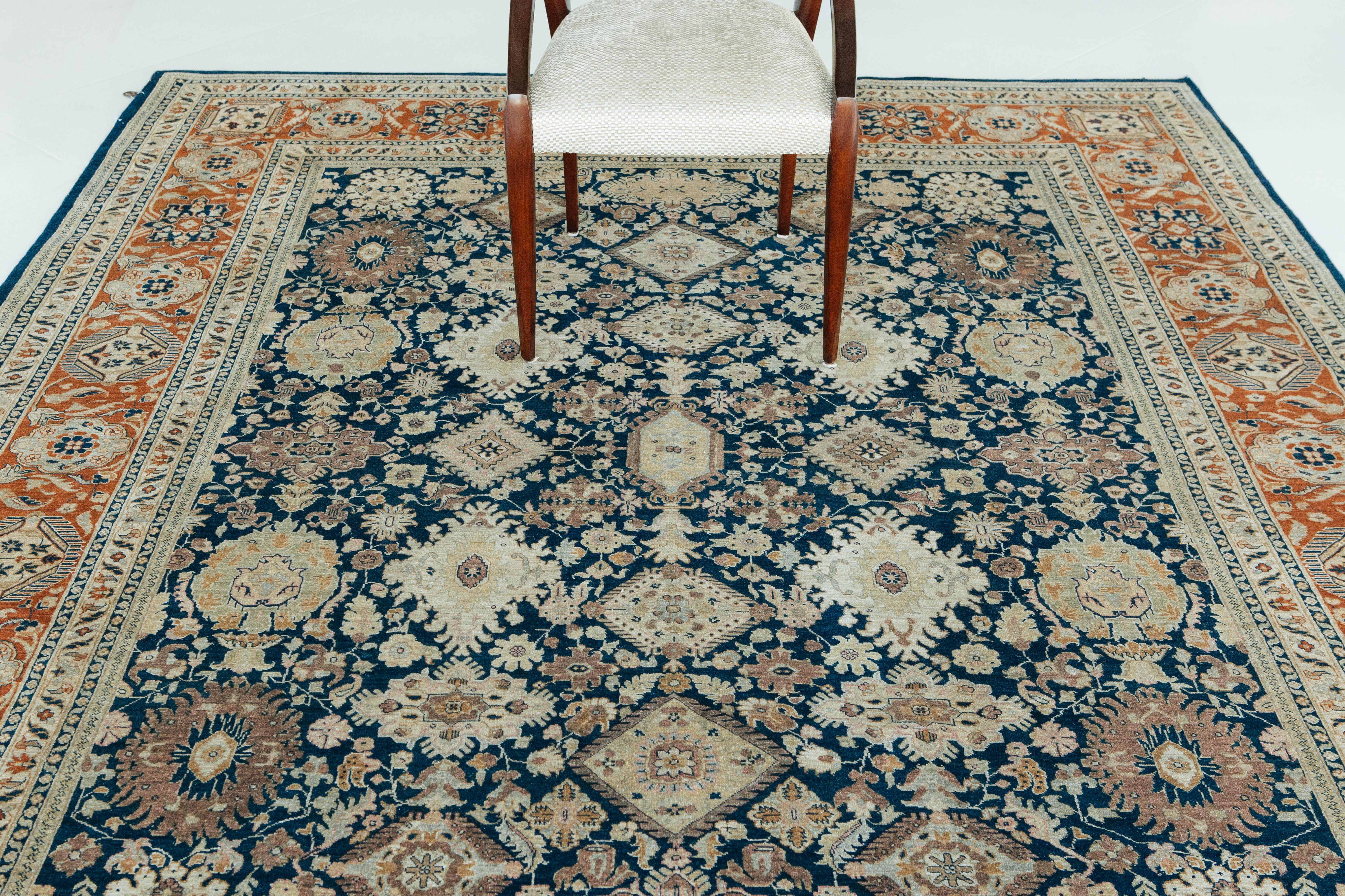 Tappeto in stile Sarouk Farahan con tintura naturale in vendita 6