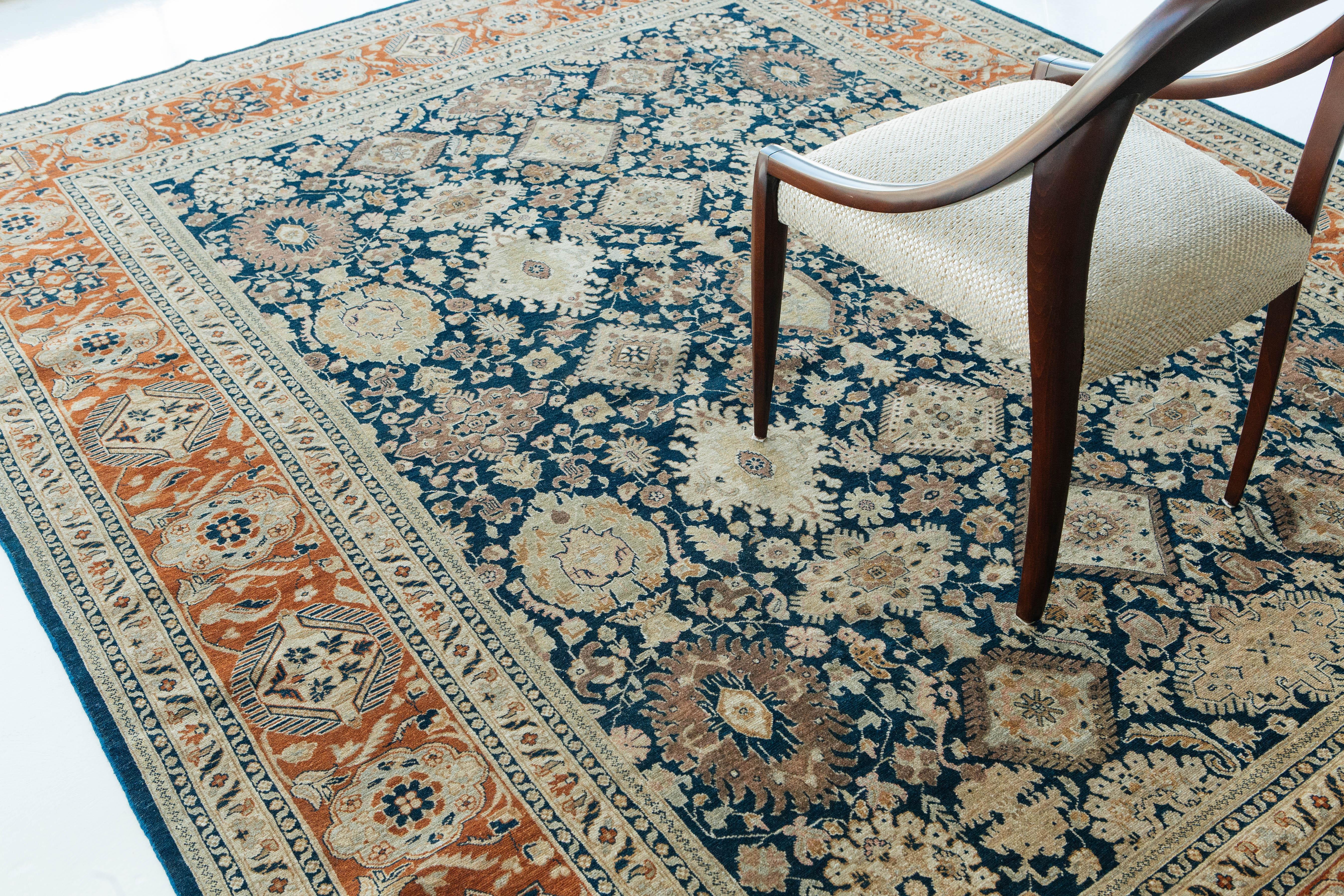Afghano Tappeto in stile Sarouk Farahan con tintura naturale in vendita