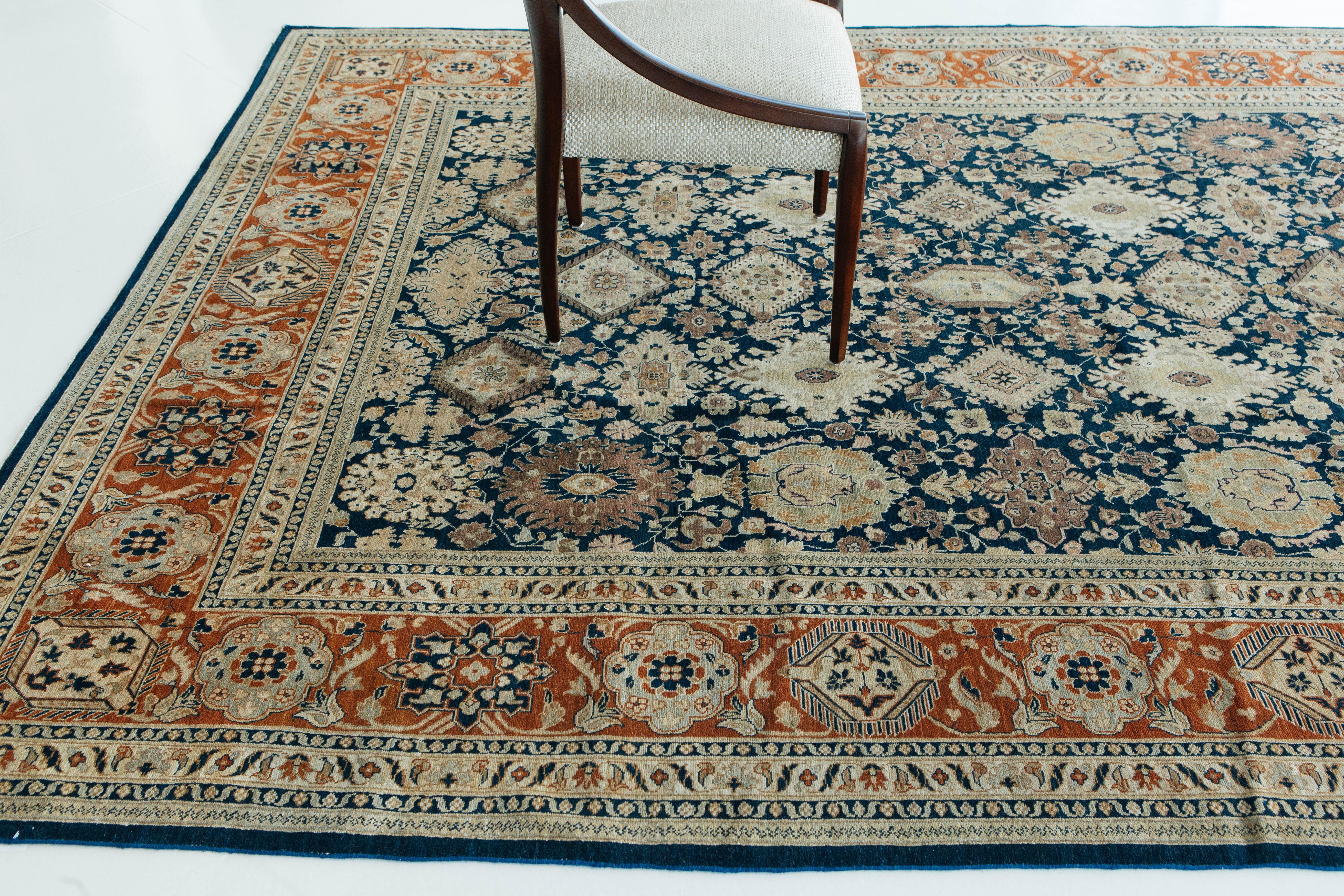 Tappeto in stile Sarouk Farahan con tintura naturale in vendita 1
