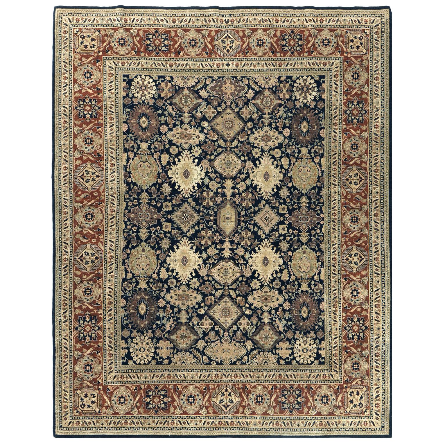 Natural Dye Sarouk Farahan Style Rug