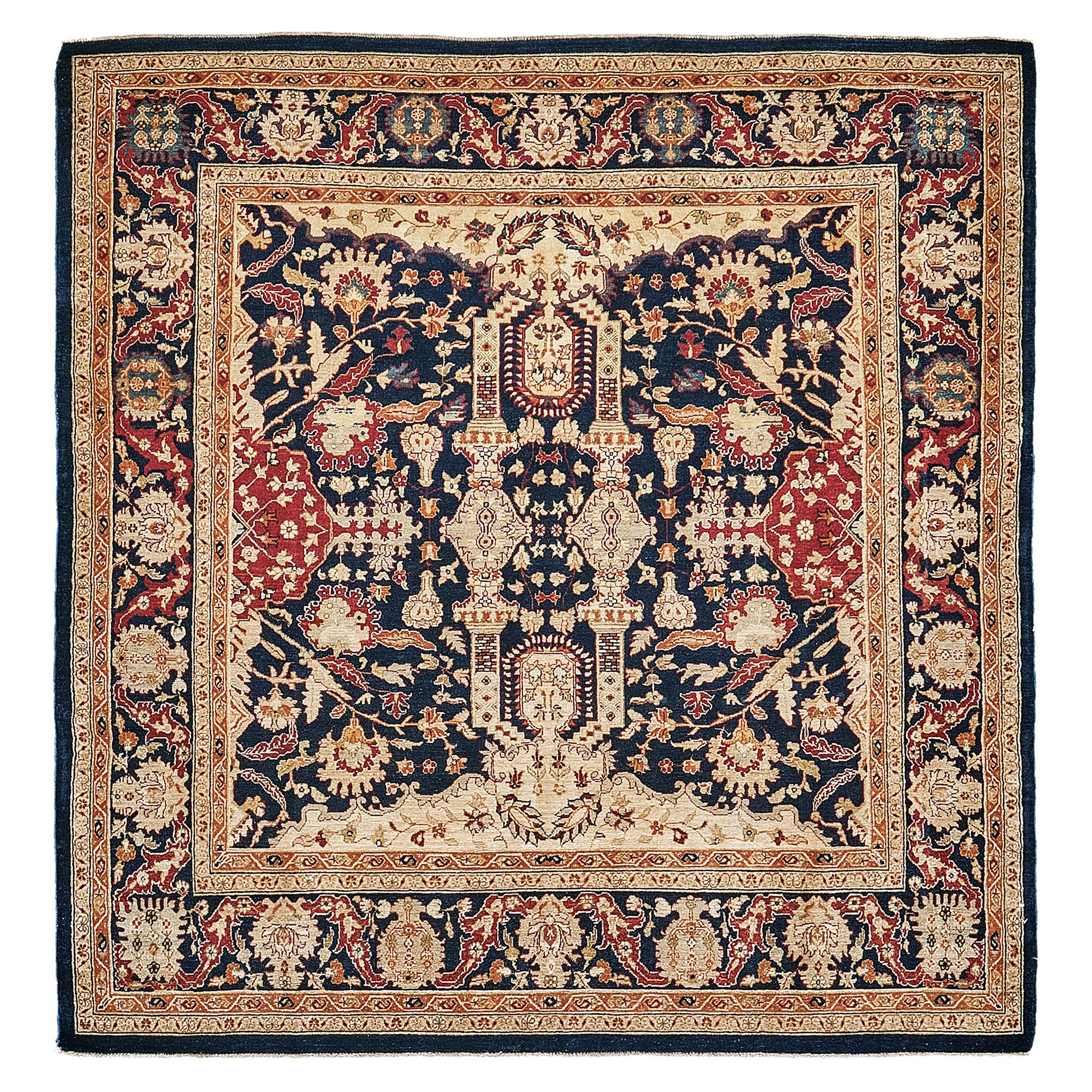 Natural Dye Sarouk Farahan Style Rug Square Rug im Angebot