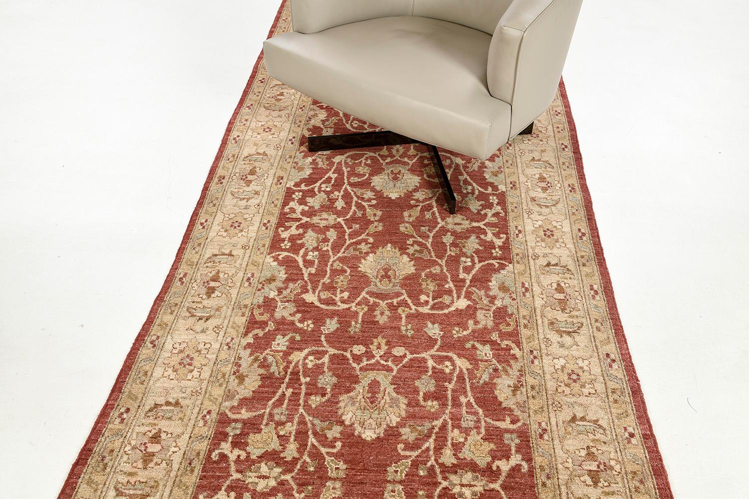 Natural Dye Sultanabad Design-Läufer Divine (Afghanisch) im Angebot