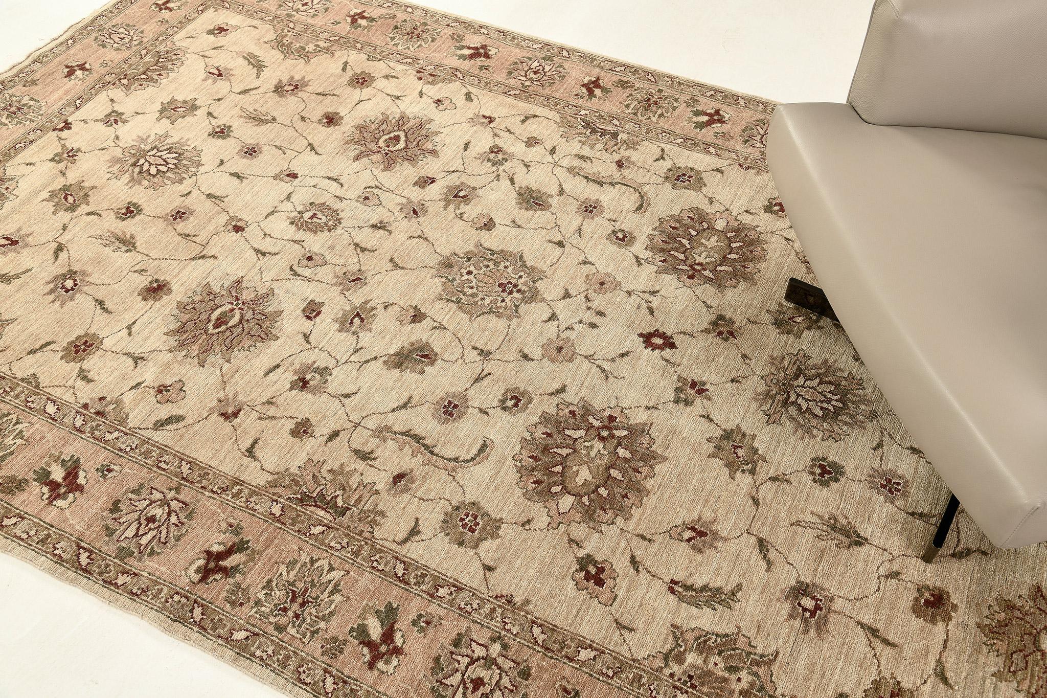Natural Dye Sultanabad Design Runner Divine In New Condition For Sale In WEST HOLLYWOOD, CA
