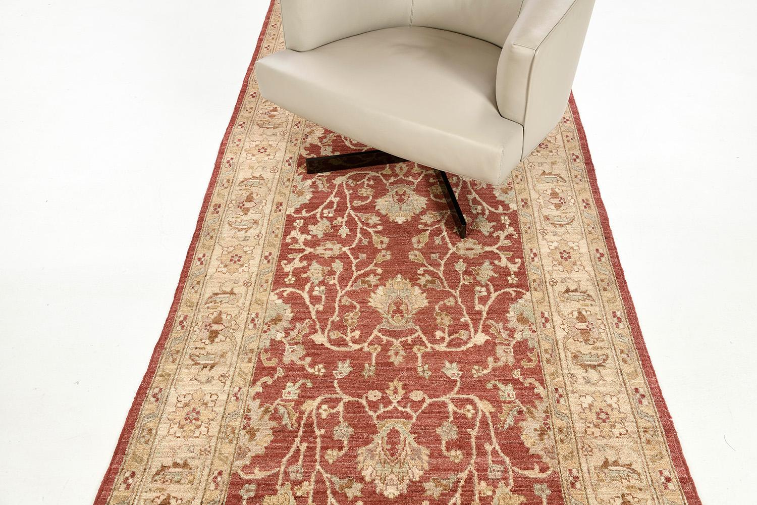 Natural Dye Sultanabad Design-Läufer Divine (Wolle) im Angebot