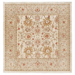 Sultanabad Revival D256 Divine Kollektion Quadratischer Teppich mit Naturfarben