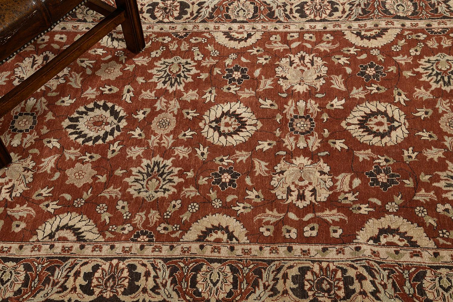 Sultanabad Revival D5072 Fable mit Naturfarben (Handgeknüpft) im Angebot
