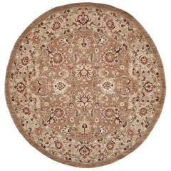 Natural Dye Sultanabad Revival Round Rug