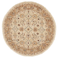 Natural Dye Sultanabad Revival Round Rug