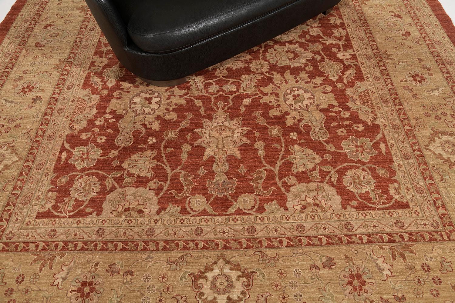 Natural Dye Sultanabad Revival Rug by Mehraban Rugs In New Condition For Sale In WEST HOLLYWOOD, CA