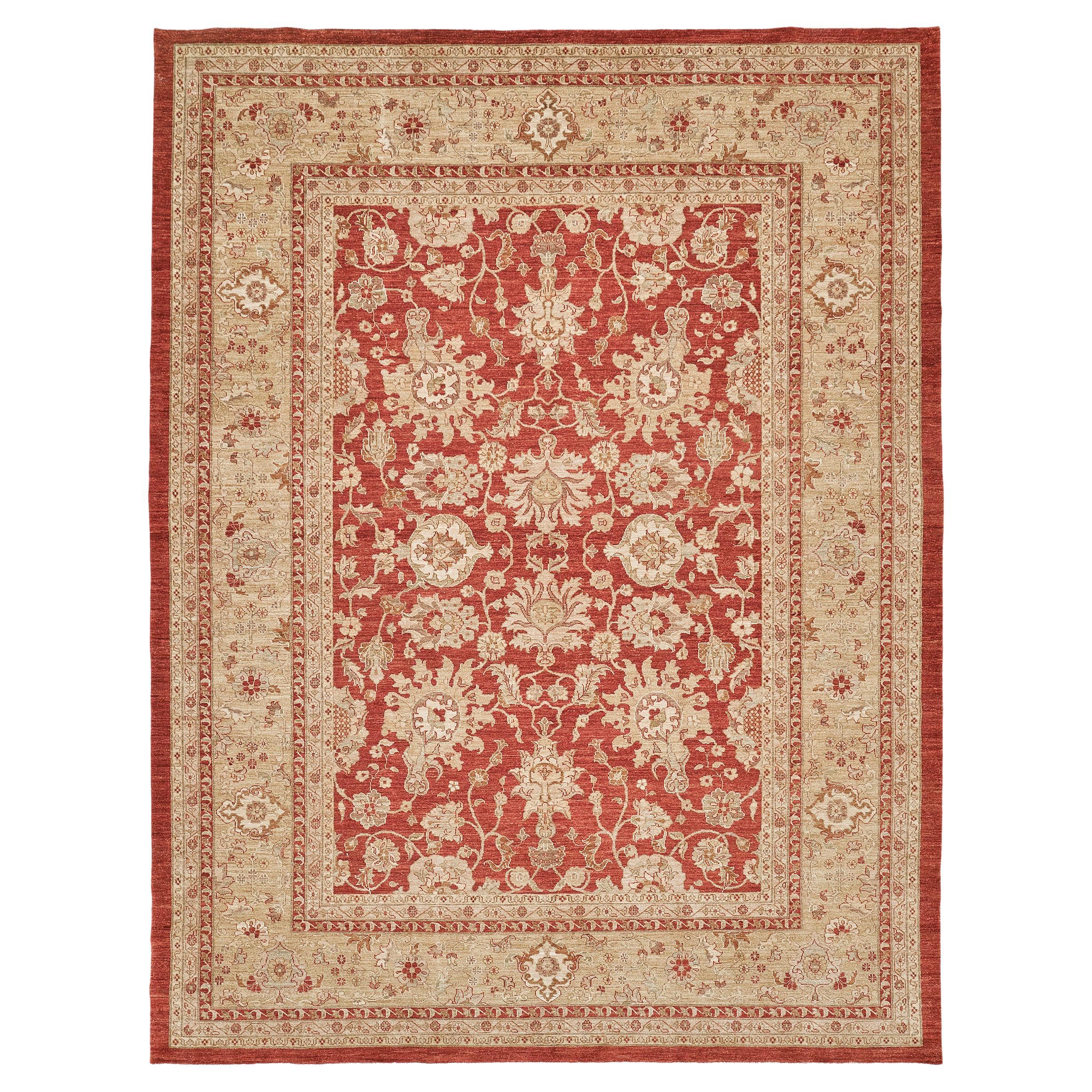 Natural Dye Sultanabad Revival Rug by Mehraban Rugs For Sale