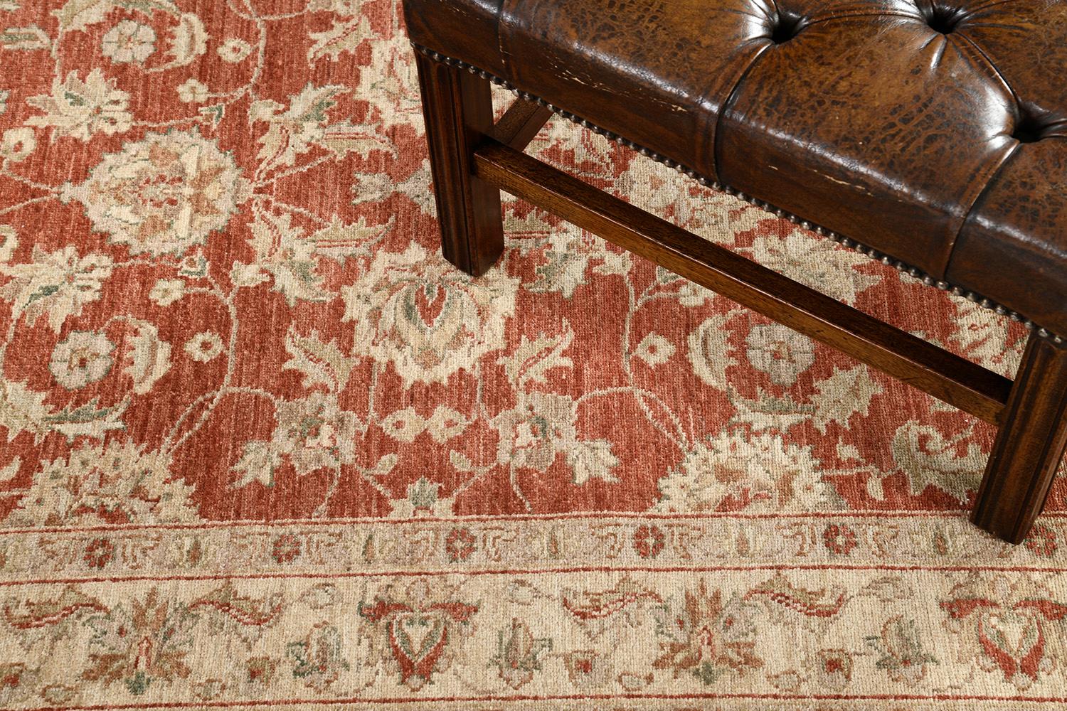 This enchanting timeless Sultanabad Runner has symmetrical patterns that make the rug unique. A one of a kind rug that makes your interior more fascinating. Neutral tones feature even the smallest details of the patterns and motifs that match with