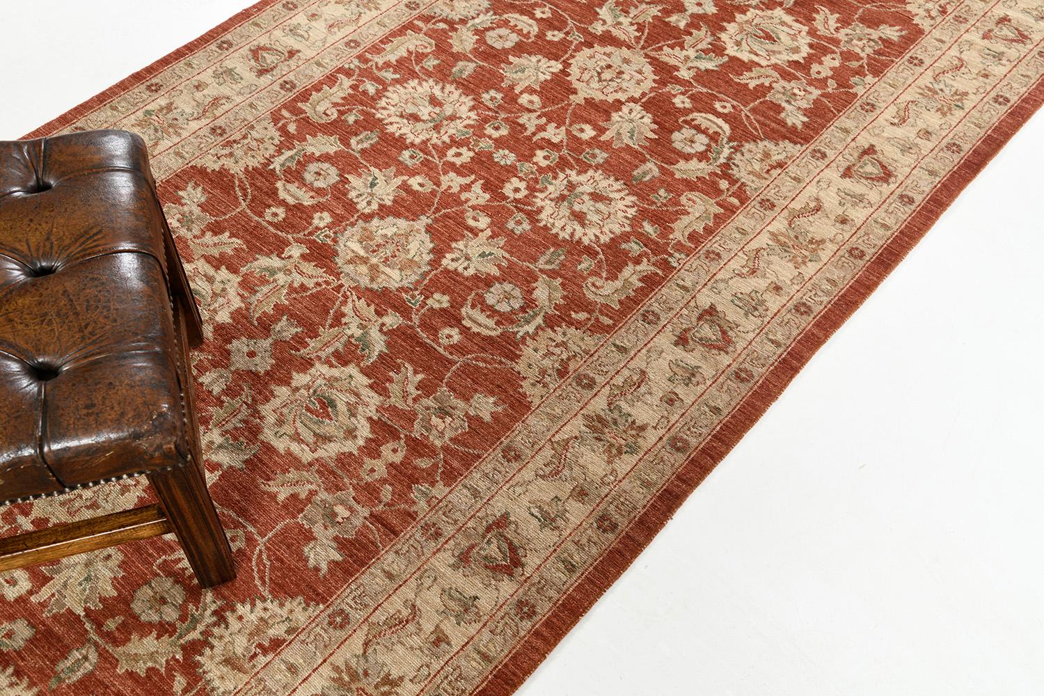 Naturfarbstoff Sultanabad Revive Läufer (Afghanisch) im Angebot