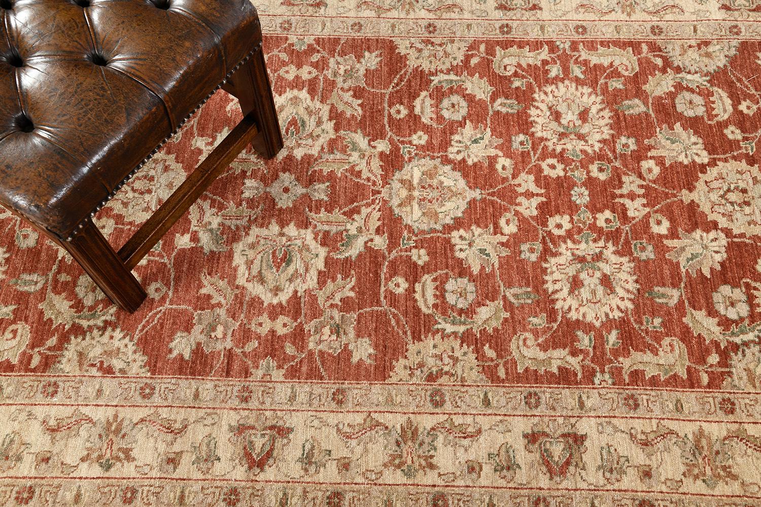 Hand-Knotted Natural Dye Sultanabad Revival Runner For Sale