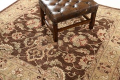 Naturfarbener Sultanabad Revive Quadratischer Teppich
