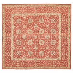 Naturfarbener Sultanabad Revive Quadratischer Teppich