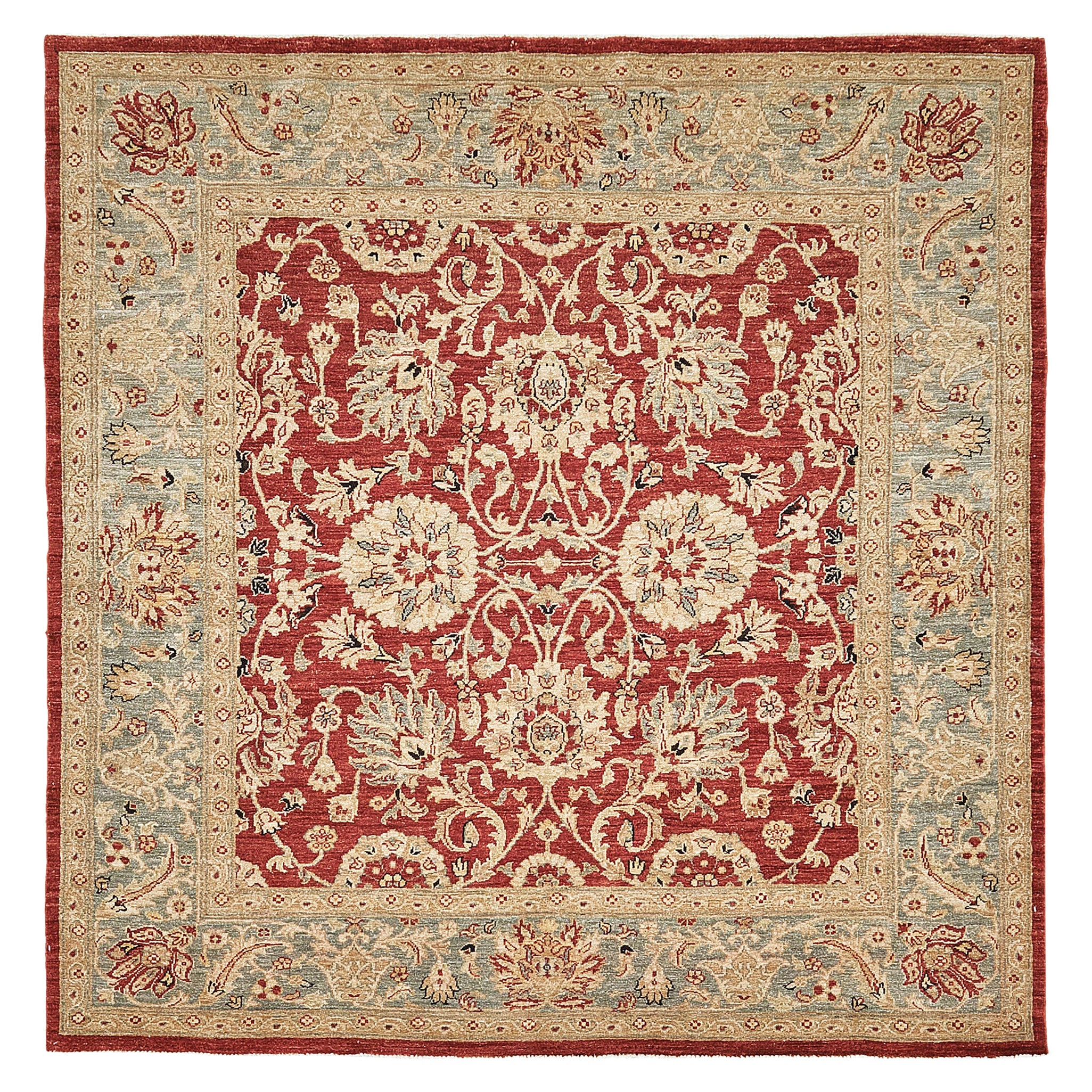 Naturfarbener Sultanabad Revive Quadratischer Teppich