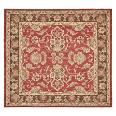 Naturfarbener Sultanabad Revive Quadratischer Teppich