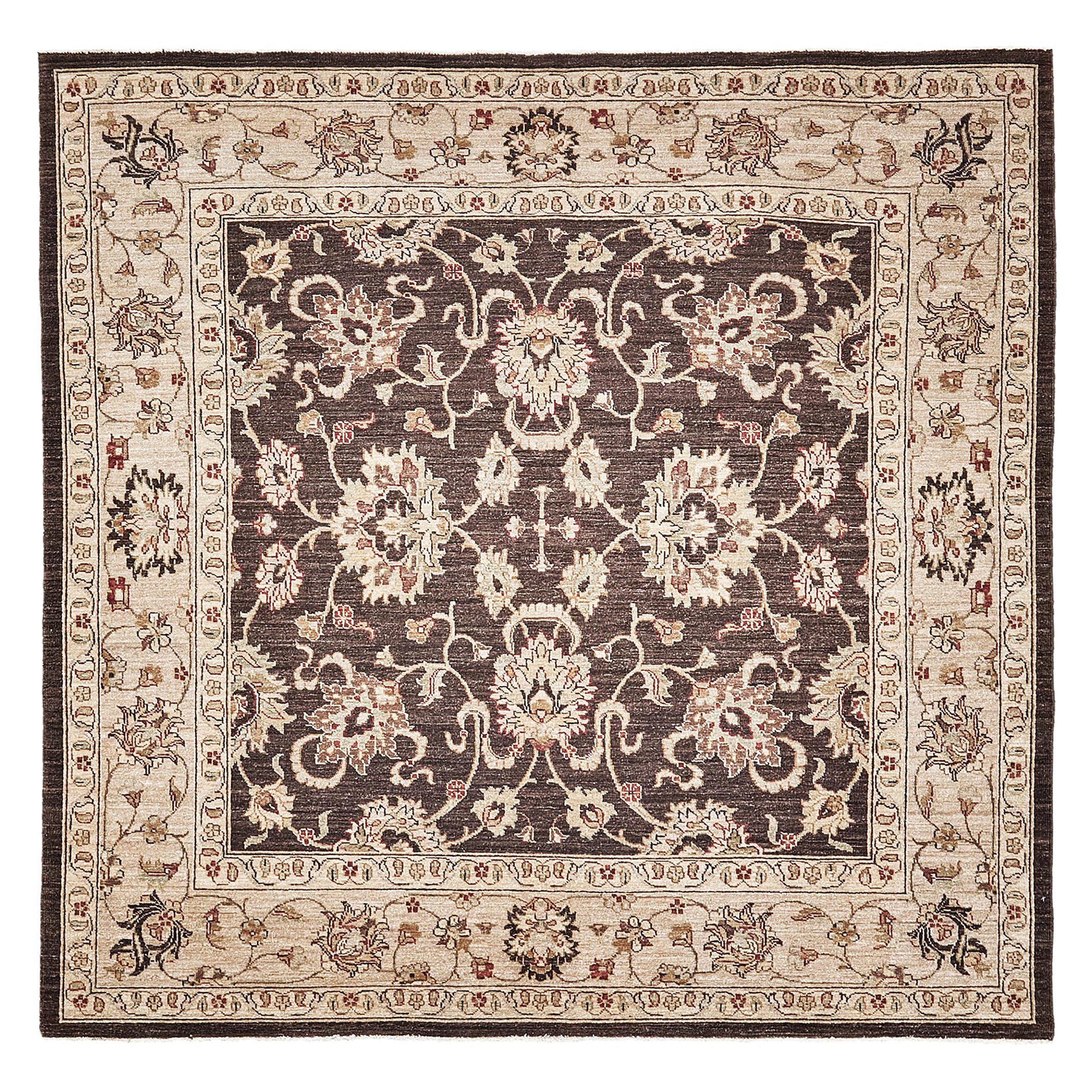Natural Dye Sultanabad Revival Square Rug