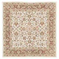 Naturfarbener Sultanabad Revive Quadratischer Teppich