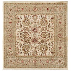 Naturfarbener Sultanabad Revive Quadratischer Teppich