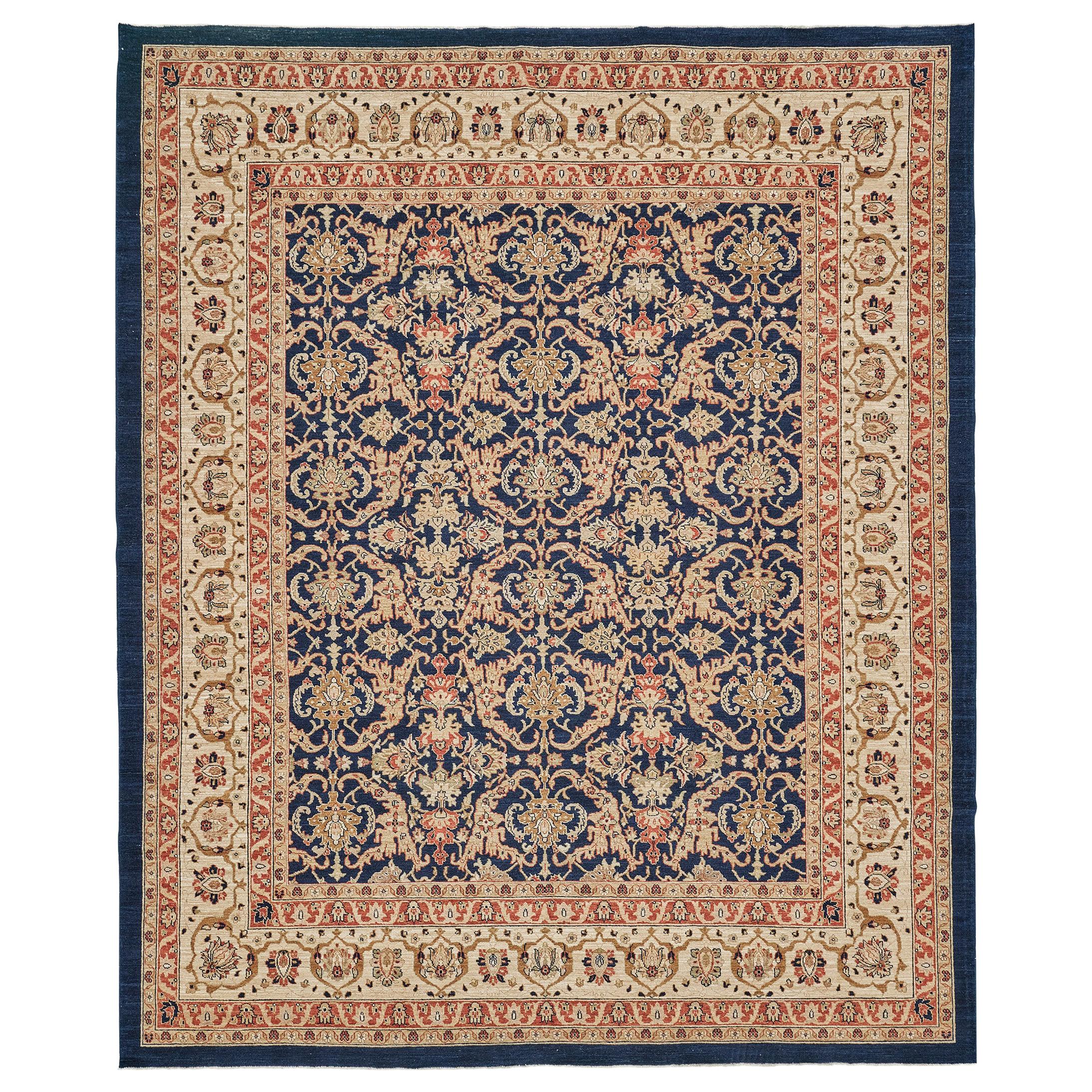 Natural Dye Sultanabad Style Rug  For Sale