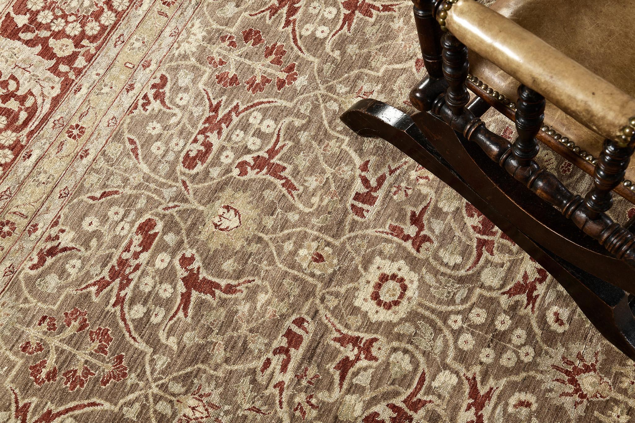 Natural Dye Tabriz Hadji Jalili Style Rug D5052 Fable In New Condition For Sale In WEST HOLLYWOOD, CA