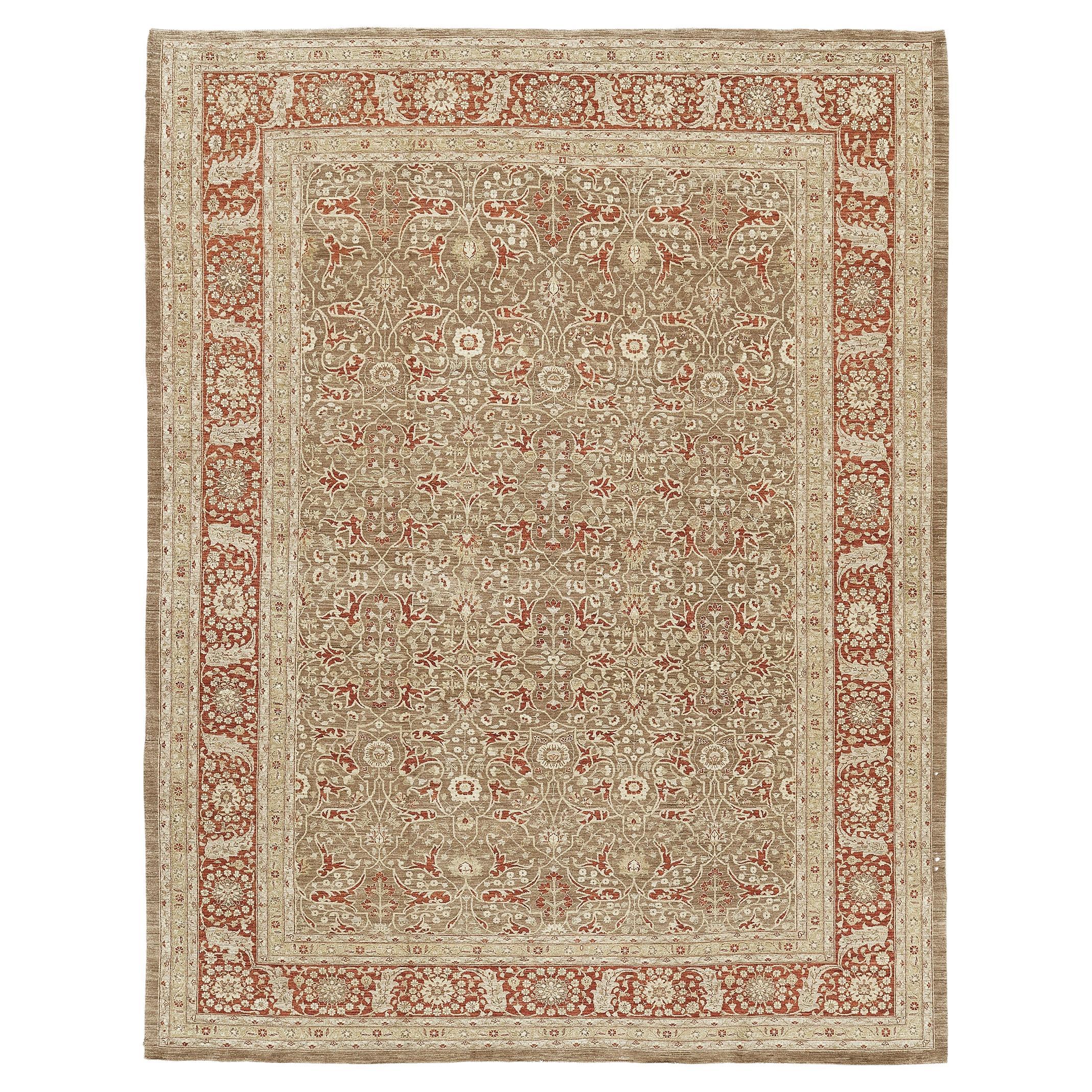 Tapis Tabriz Hadji Jalili à teinture naturelle D5052 Fable