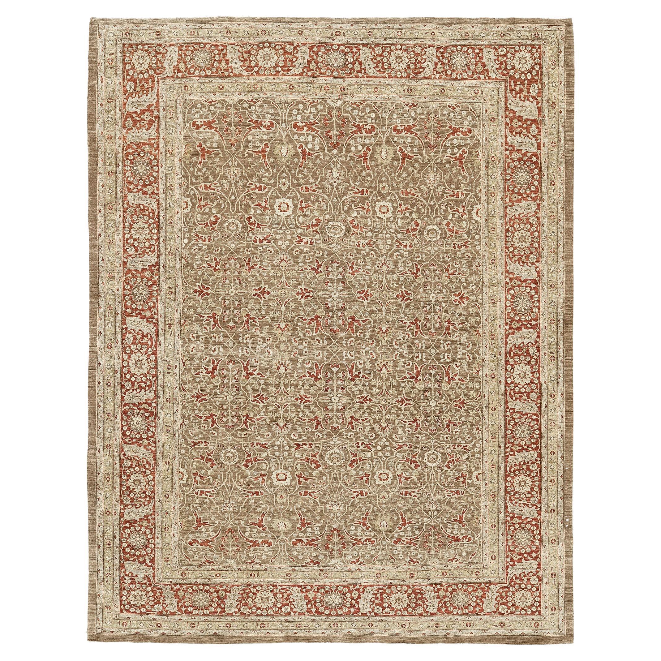 Natural Dye Tabriz Hadji Jalili Style Rug D5052 Fable