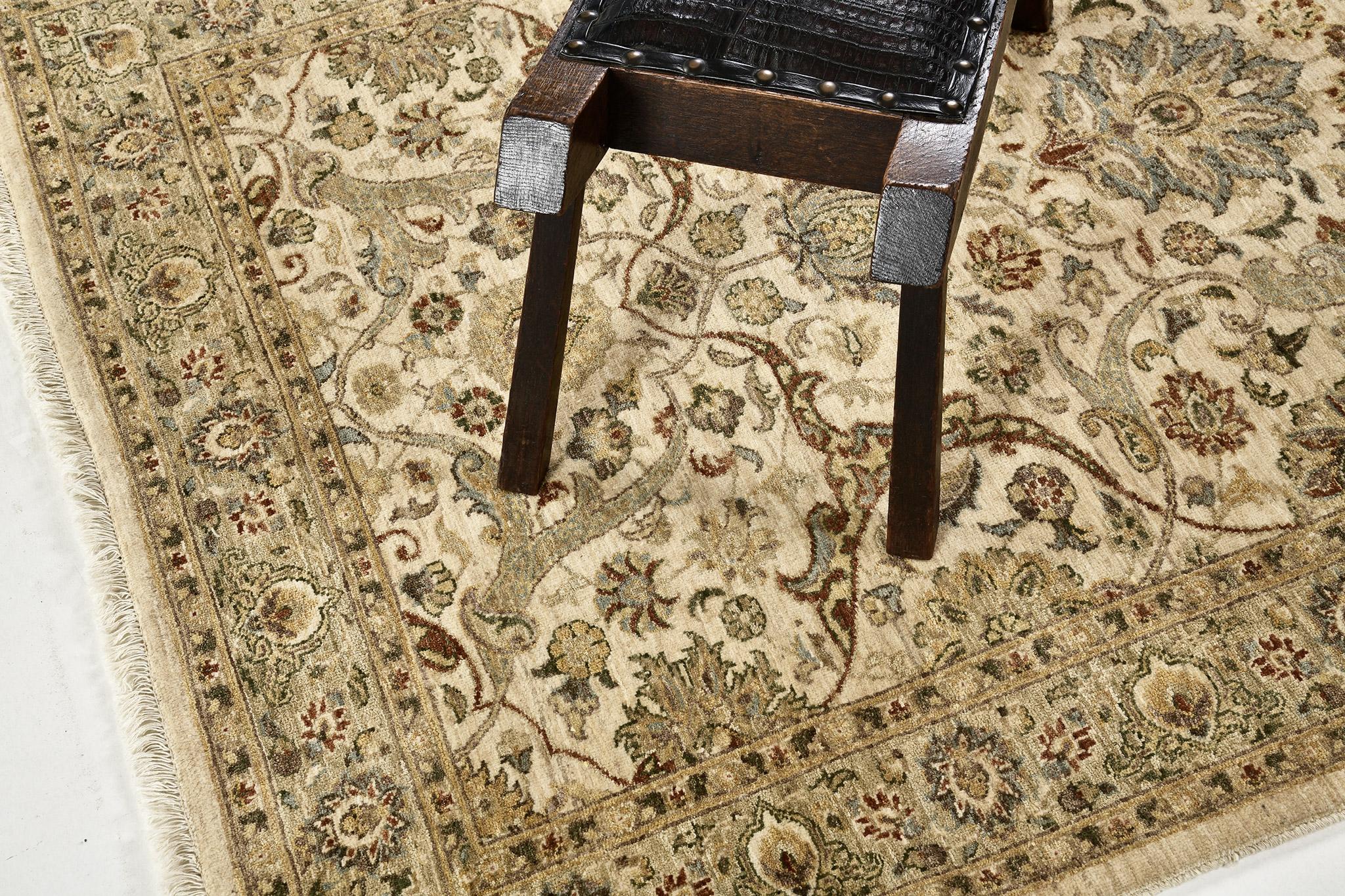 Contemporary Natural Dye Tabriz Haji Jalili Revival Rug D151 For Sale