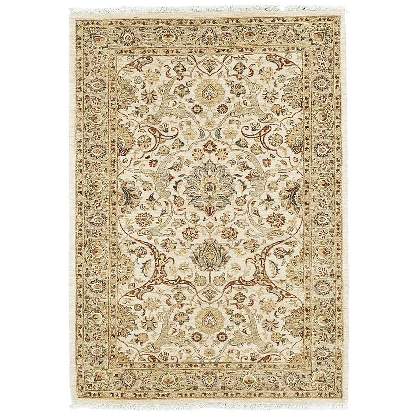 Tapis néo-baroque Tabriz Haji Jalili teinté naturel D151