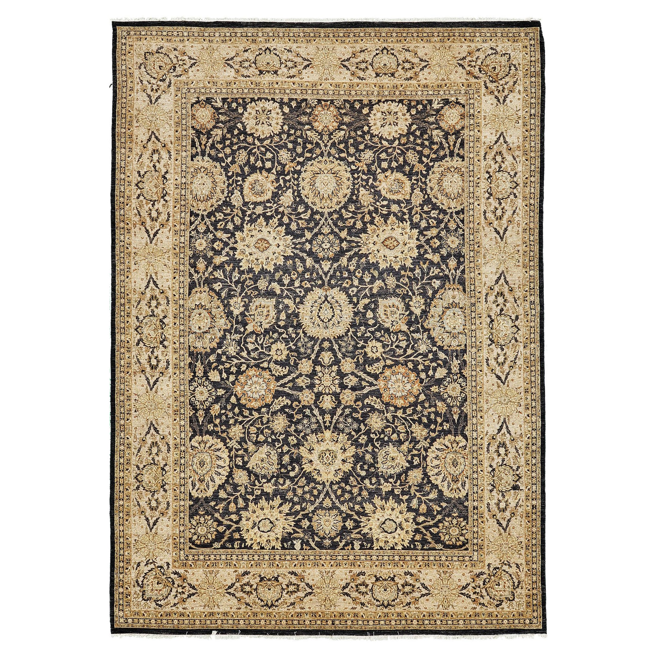 Tapis Tabriz Hajijalili Allover Design teinté naturel