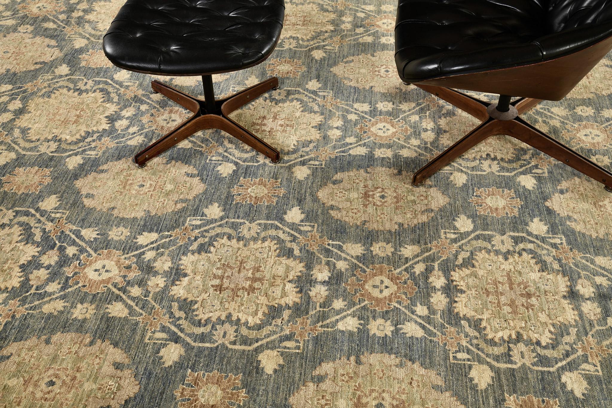 Täbris Revival-Teppich D5137 Bliss mit natürlichem Farbstoff (Pakistanisch) im Angebot