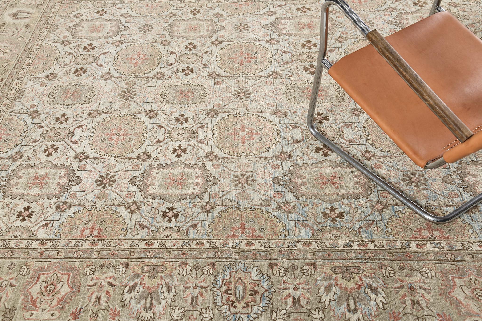 Natural Dye Tabriz Revival Rug In New Condition For Sale In WEST HOLLYWOOD, CA