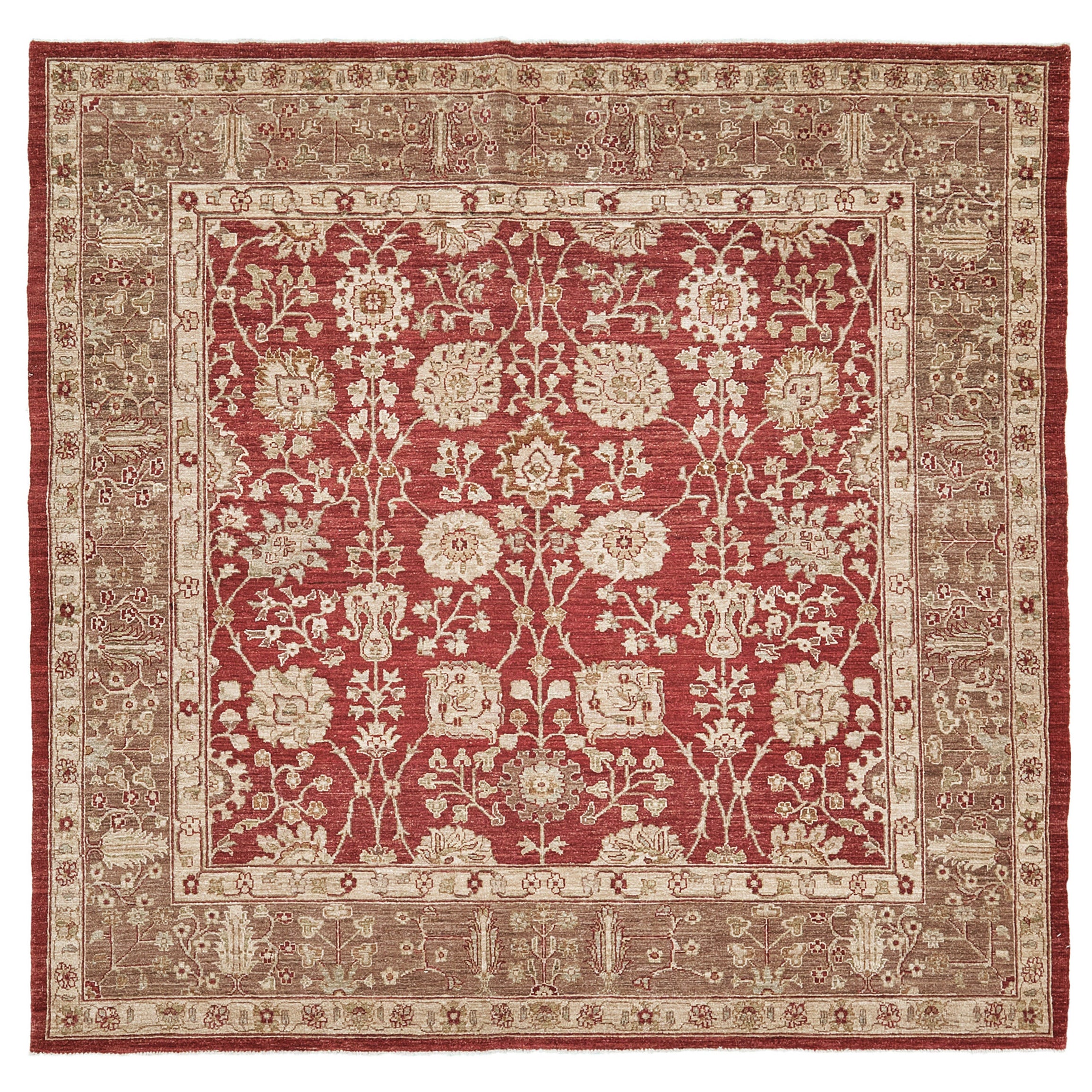 Tabriz Revive Quadratischer Teppich mit natürlicher Färbung