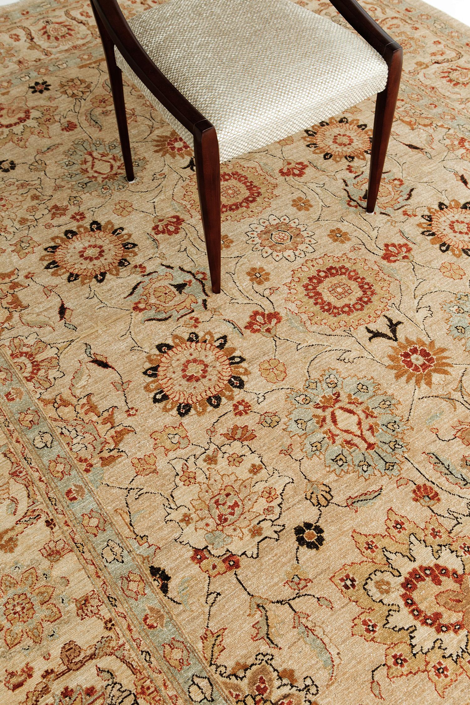 Natural Dye Tabriz Rug Revival D161 Bliss In New Condition For Sale In WEST HOLLYWOOD, CA