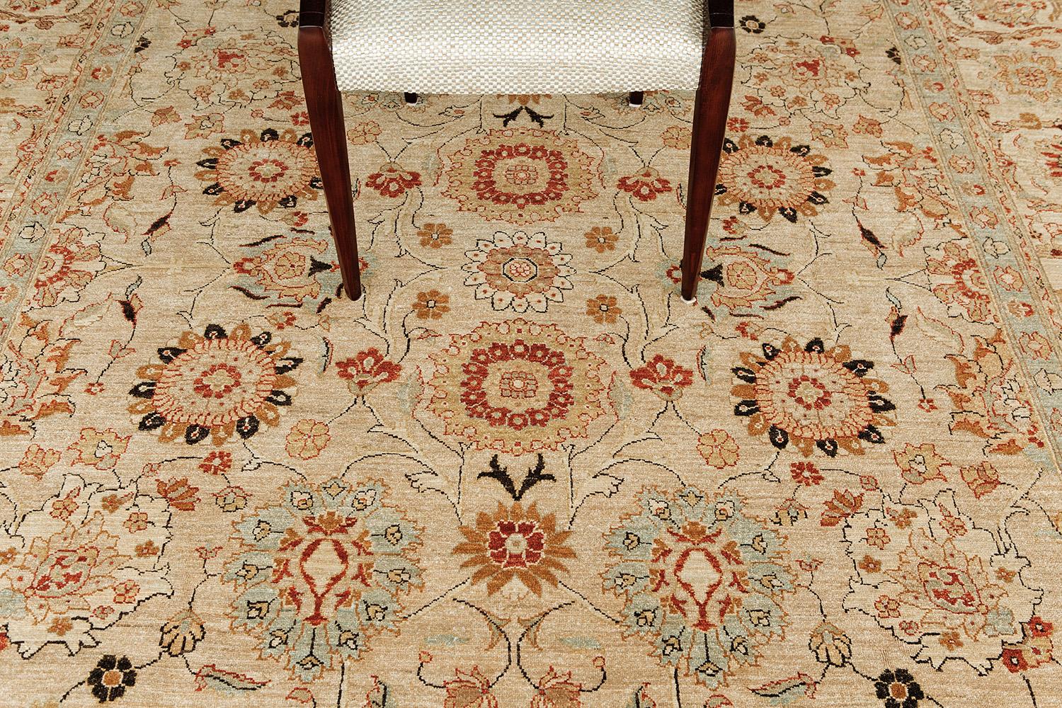 Contemporary Natural Dye Tabriz Rug Revival D161 Bliss For Sale
