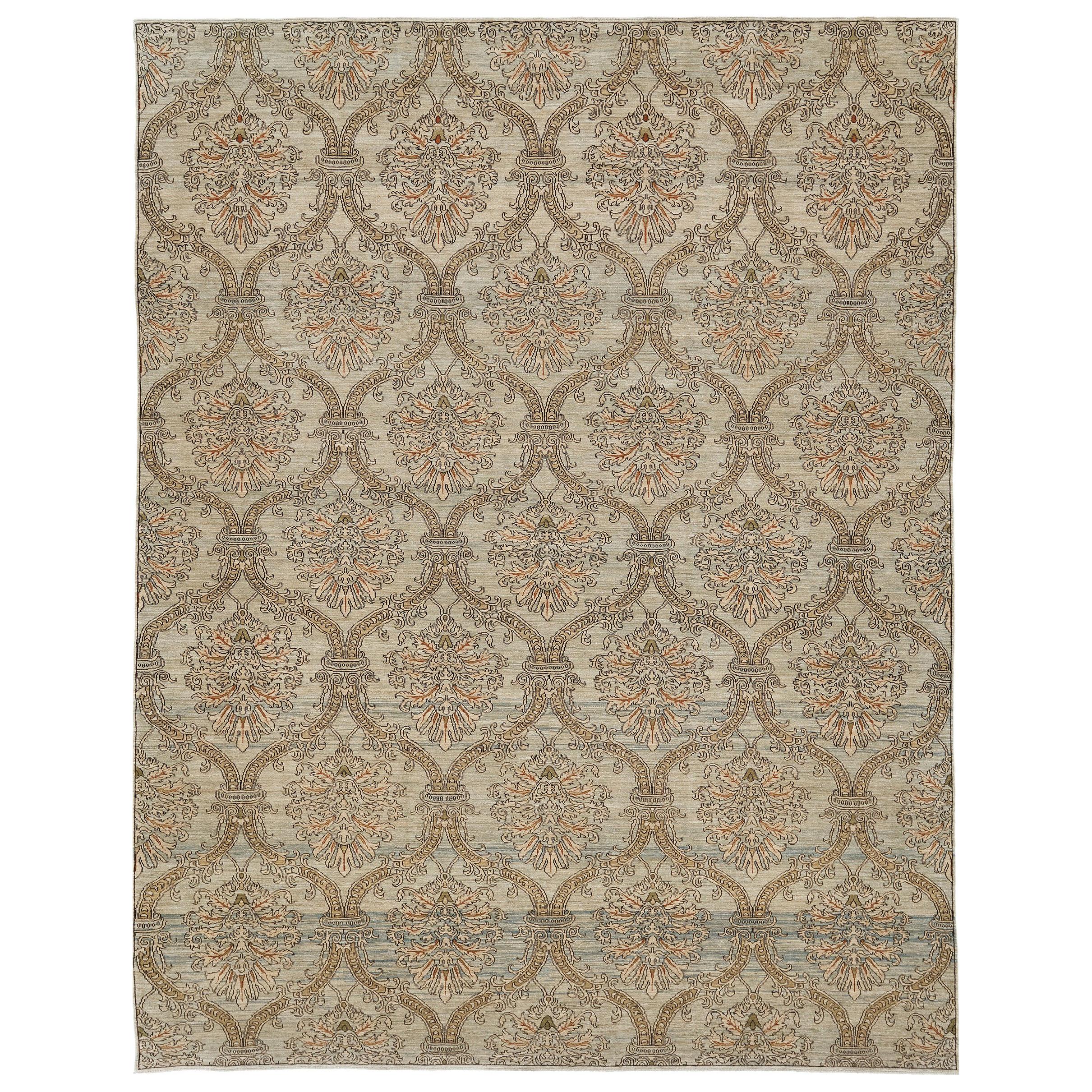 Natural Dye Transitional Design Rug For Sale at 1stDibs